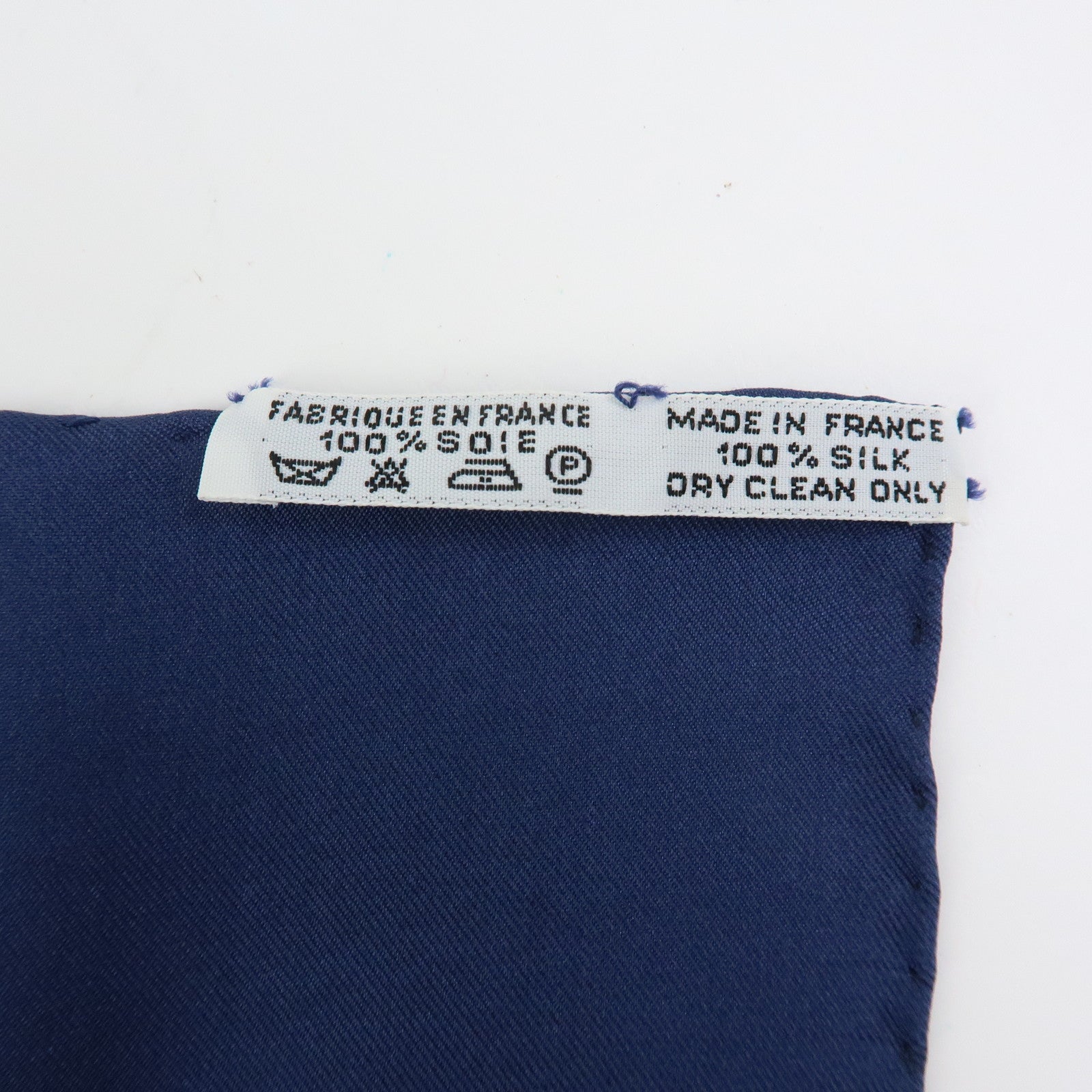 HERMES Carre 90 Silk 100% Scarf BRIDES DE GALA Navy Gold