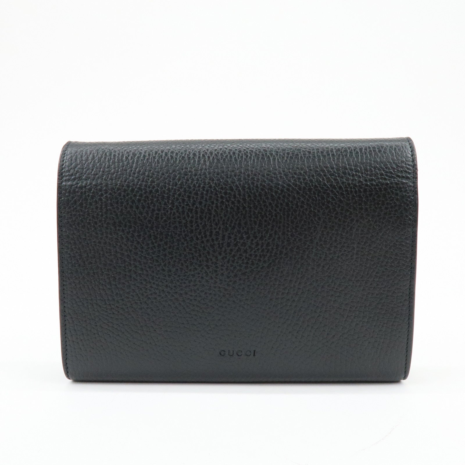 GUCCI Dionysus Leather Chain Wallet Shoulder Bag Black 401231