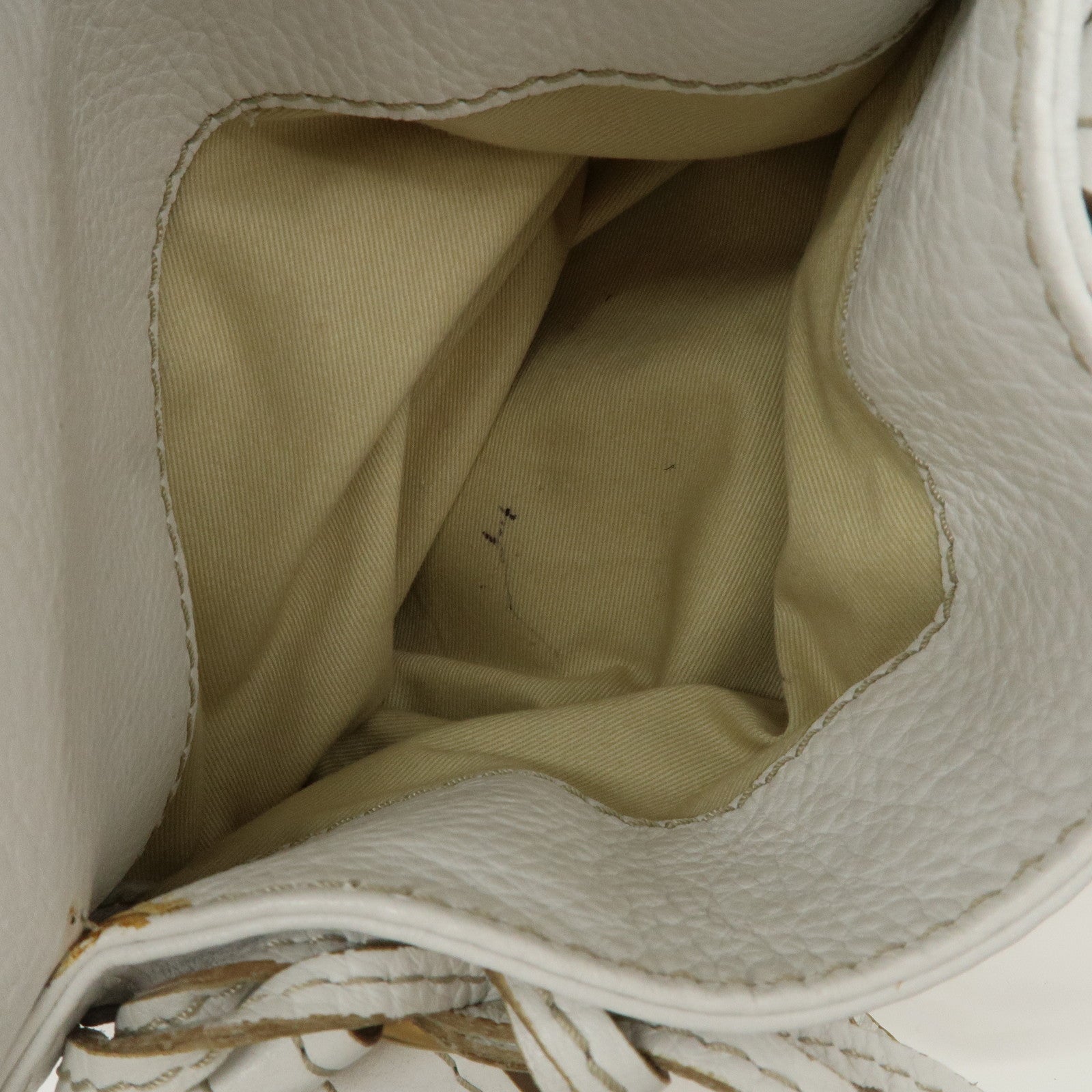 Chloe Padington Leather Hand Bag Shoulder Bag White Used