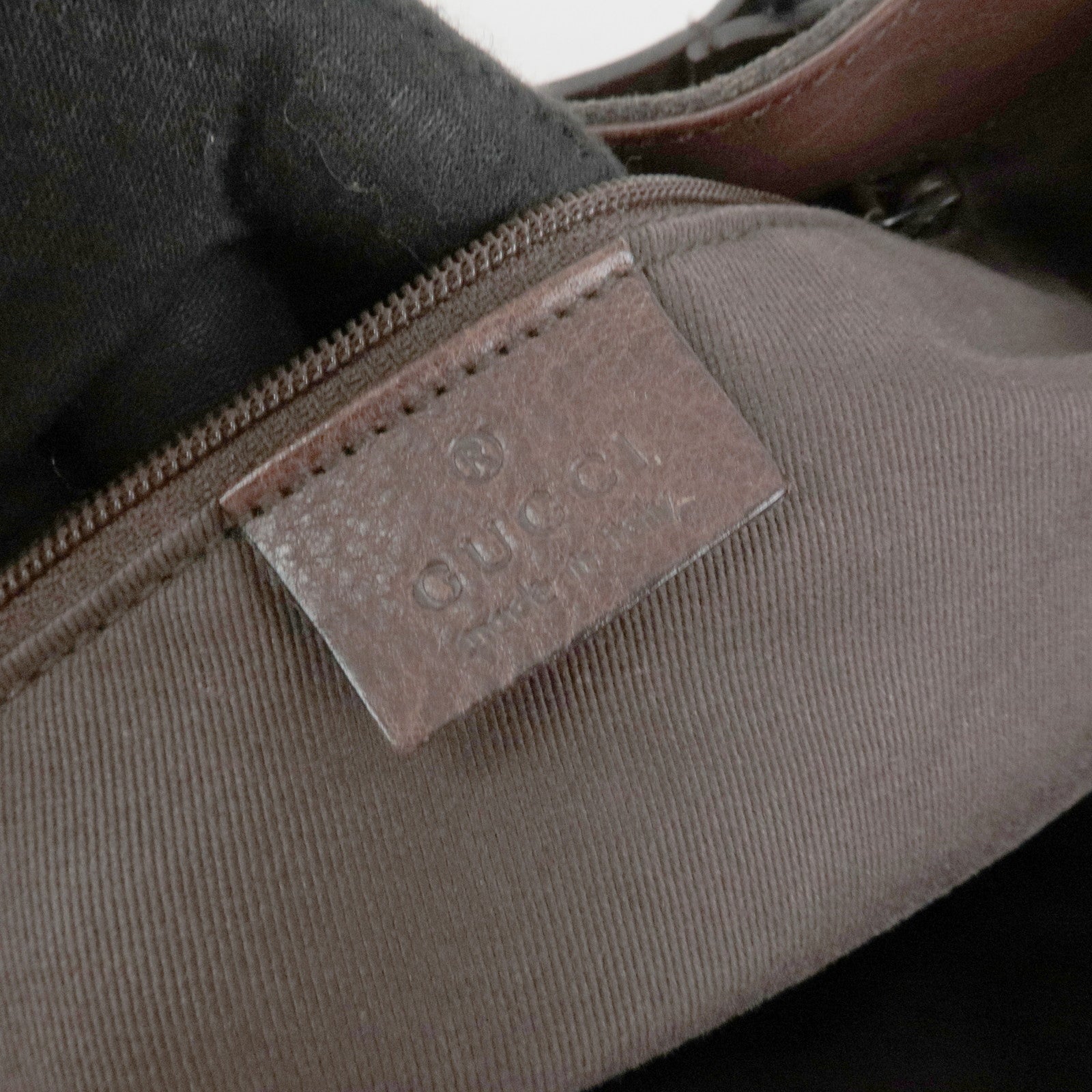 GUCCI Horsebit GG Monogram Leather Shoulder Bag Dark Brown 17325