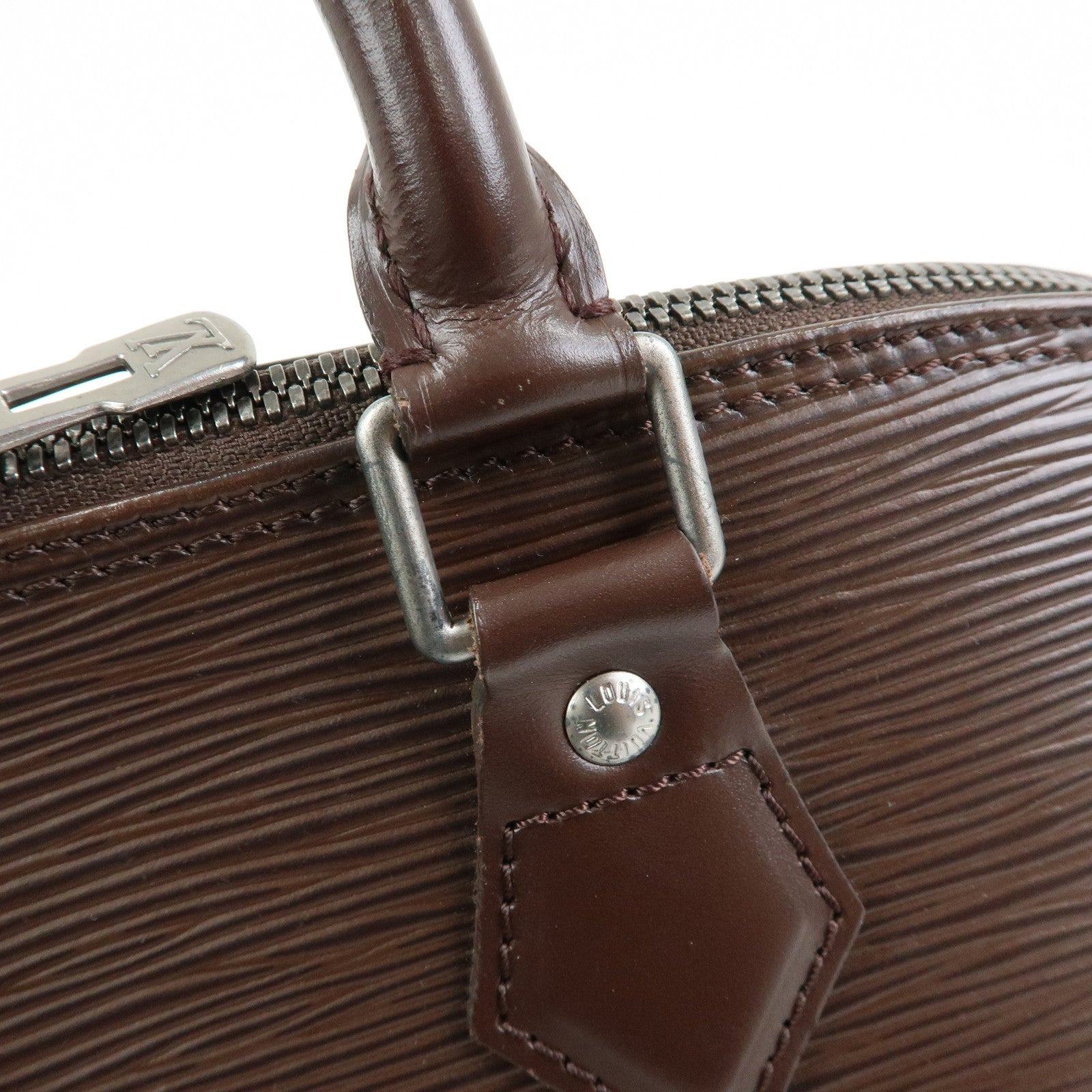 Louis Vuitton Epi Leather Alma Hand Bag Mocha M5214D