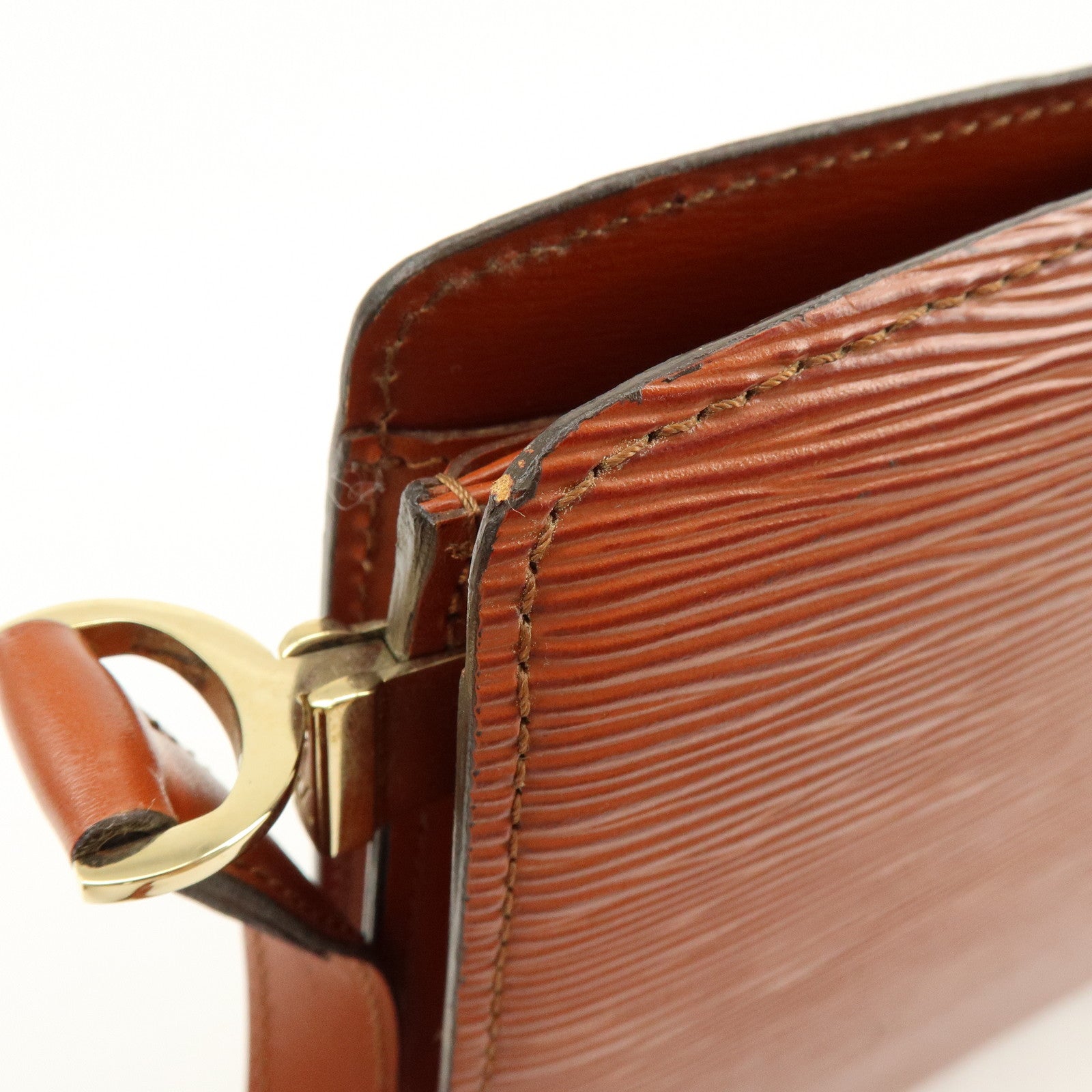 Louis Vuitton Epi Leather Capucines Shoulder Bag Kenya Brown M52343