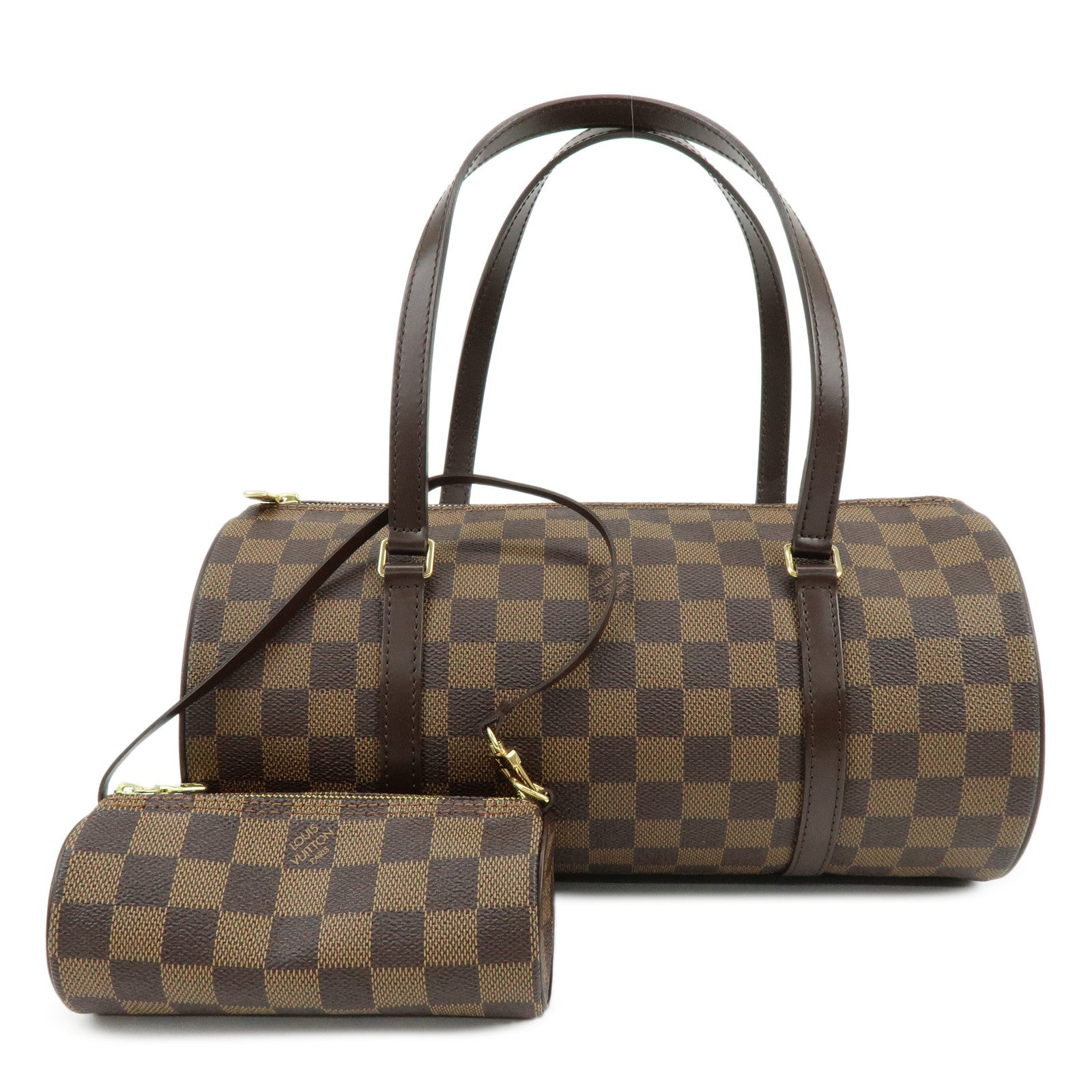 Louis Vuitton Damier Ebene Papillon 30 Hand Bag Brown N51303
