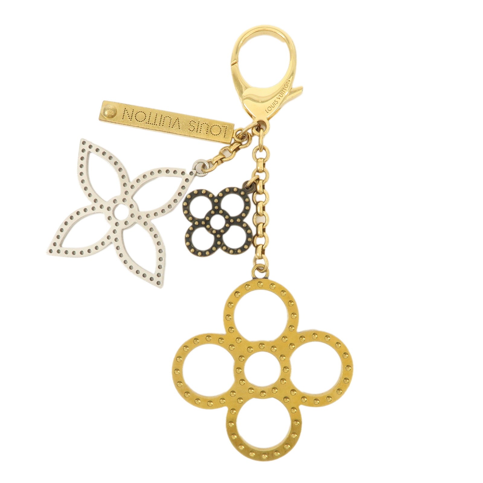 Louis Vuitton Metal Bijoux Sac Tapage Bag Charm Gold Silver M65090 Used