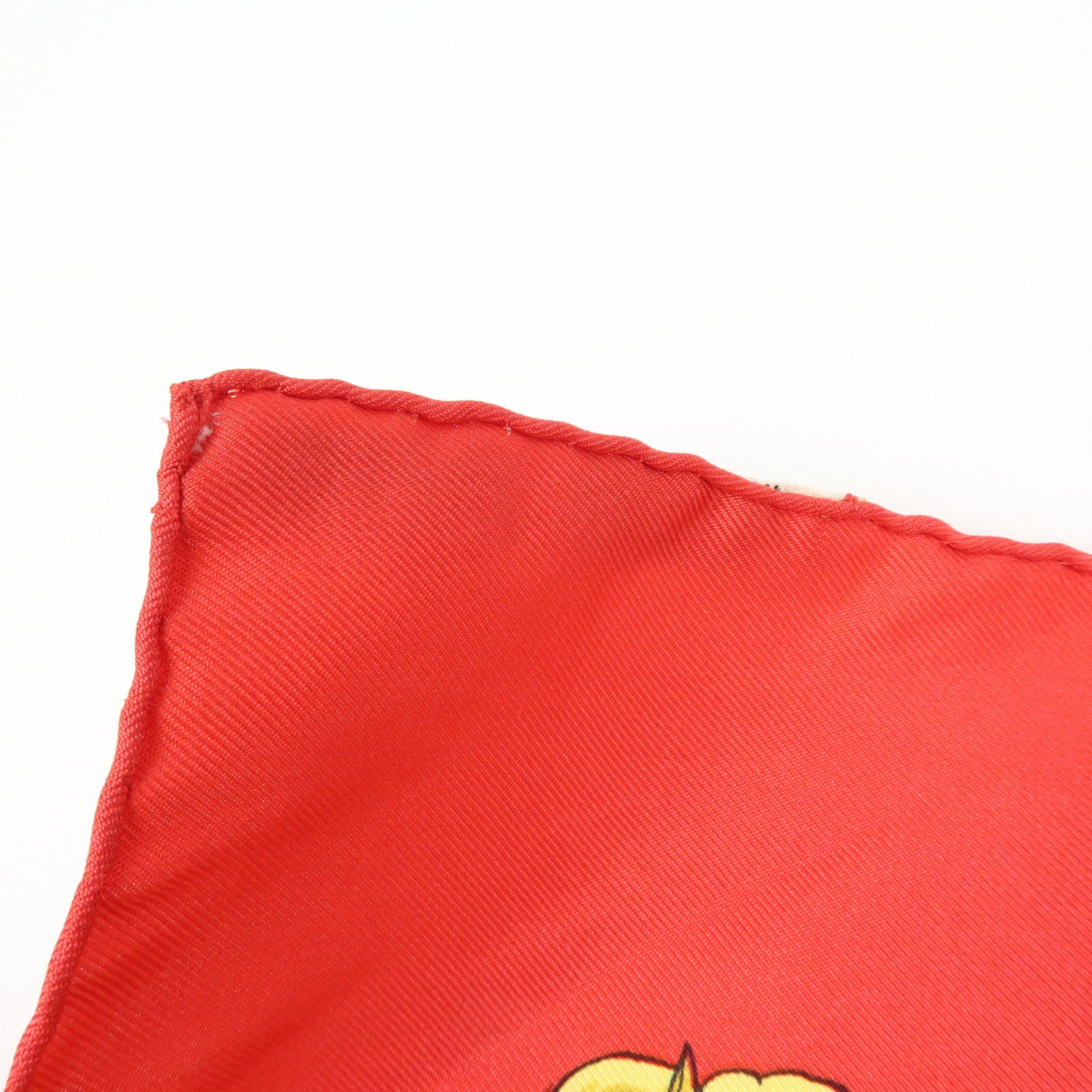 HERMES Carre 90 Set of 2 Silk 100% Scarf Gold Ivory Red