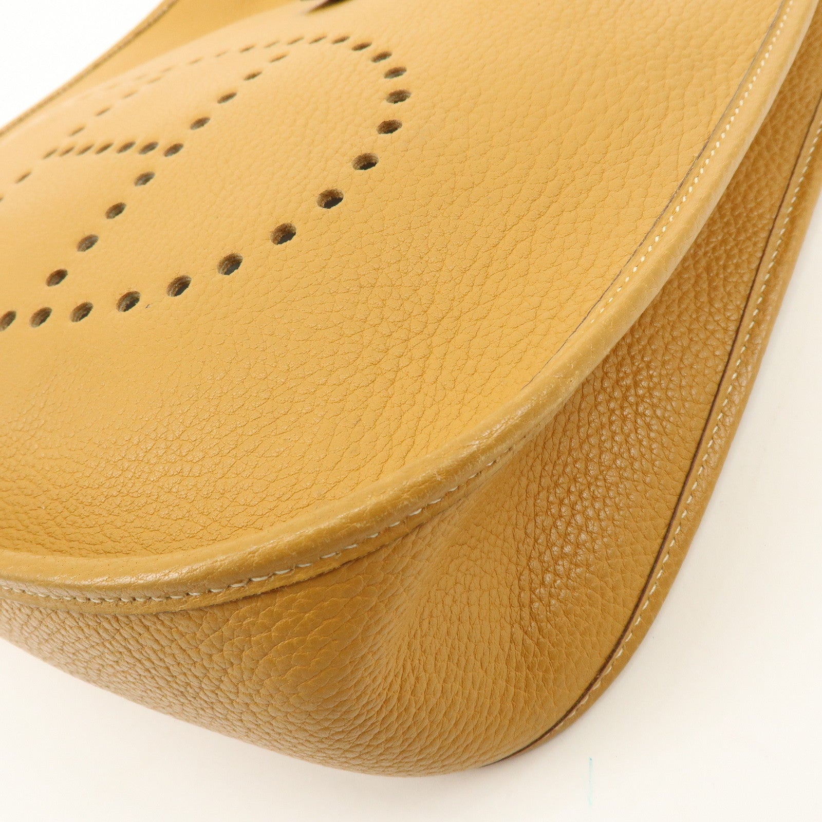 HERMES Evelyne 1GM Taurillon Clemence Shoulder Bag ◯Y Stamped Brown