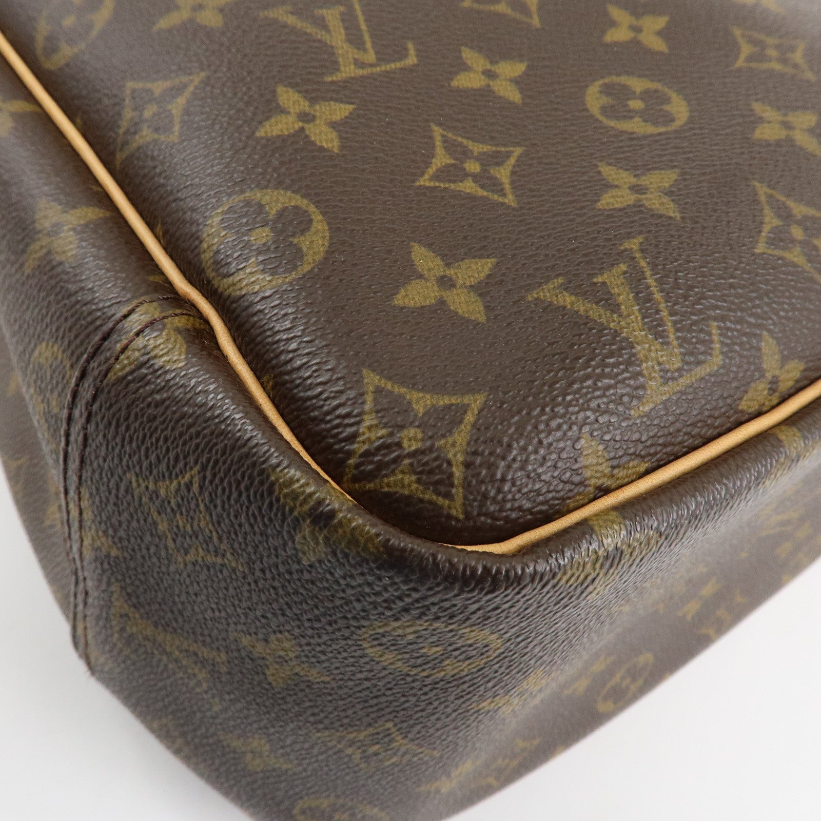 Louis Vuitton Leather Canvas Monogram Deauville Hand Bag M47270 Used