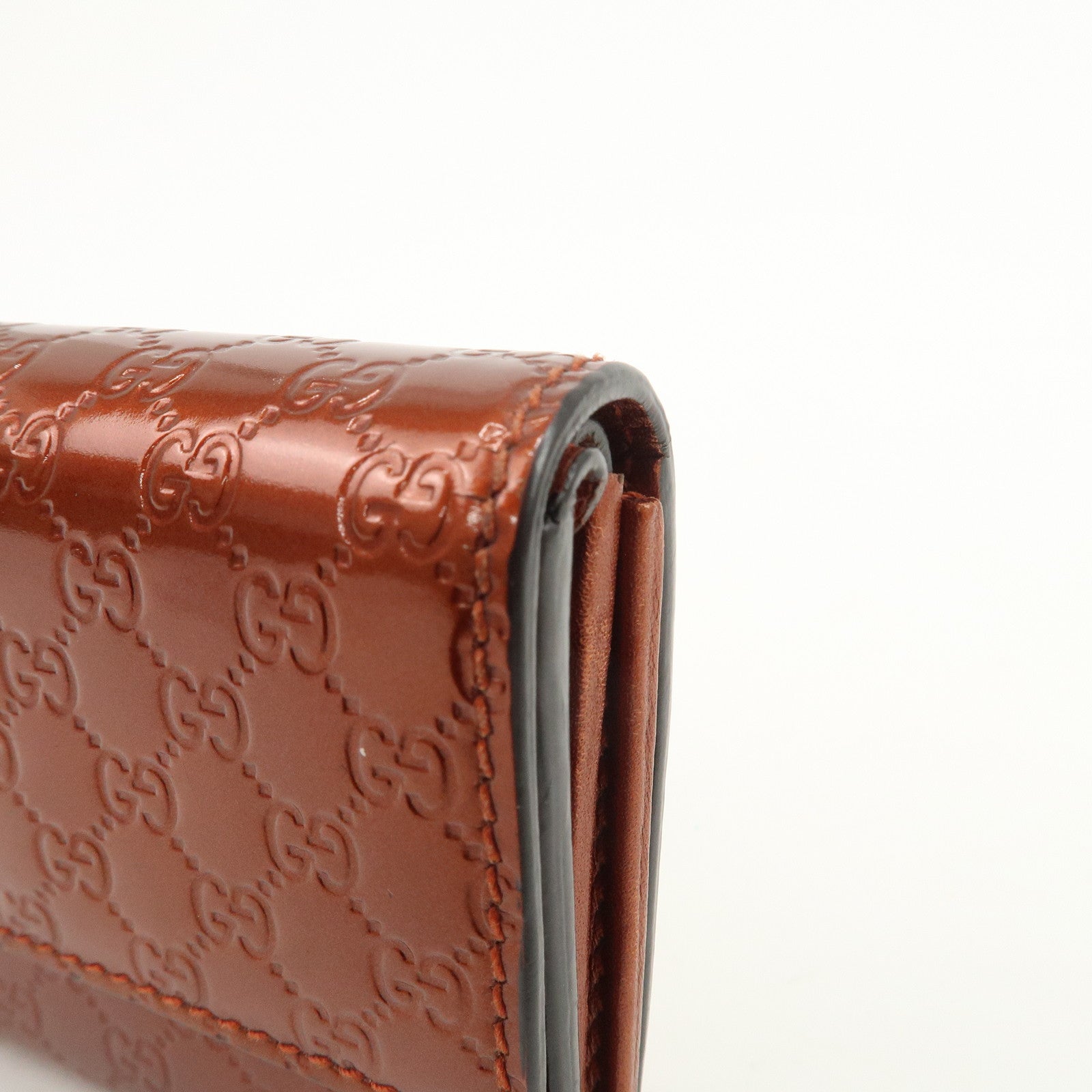GUCCI Micro Guccissima Leather Coin Case Coin Purse Orange 295845