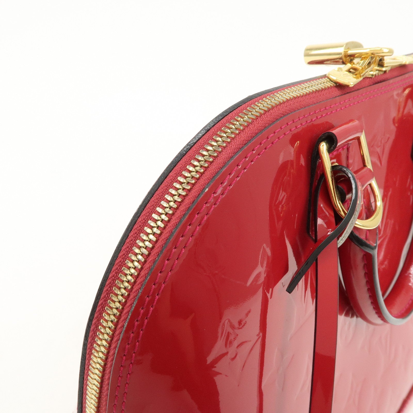 Louis Vuitton Monogram Vernis Alma PM Hand Bag Rose Indien M91770 Used