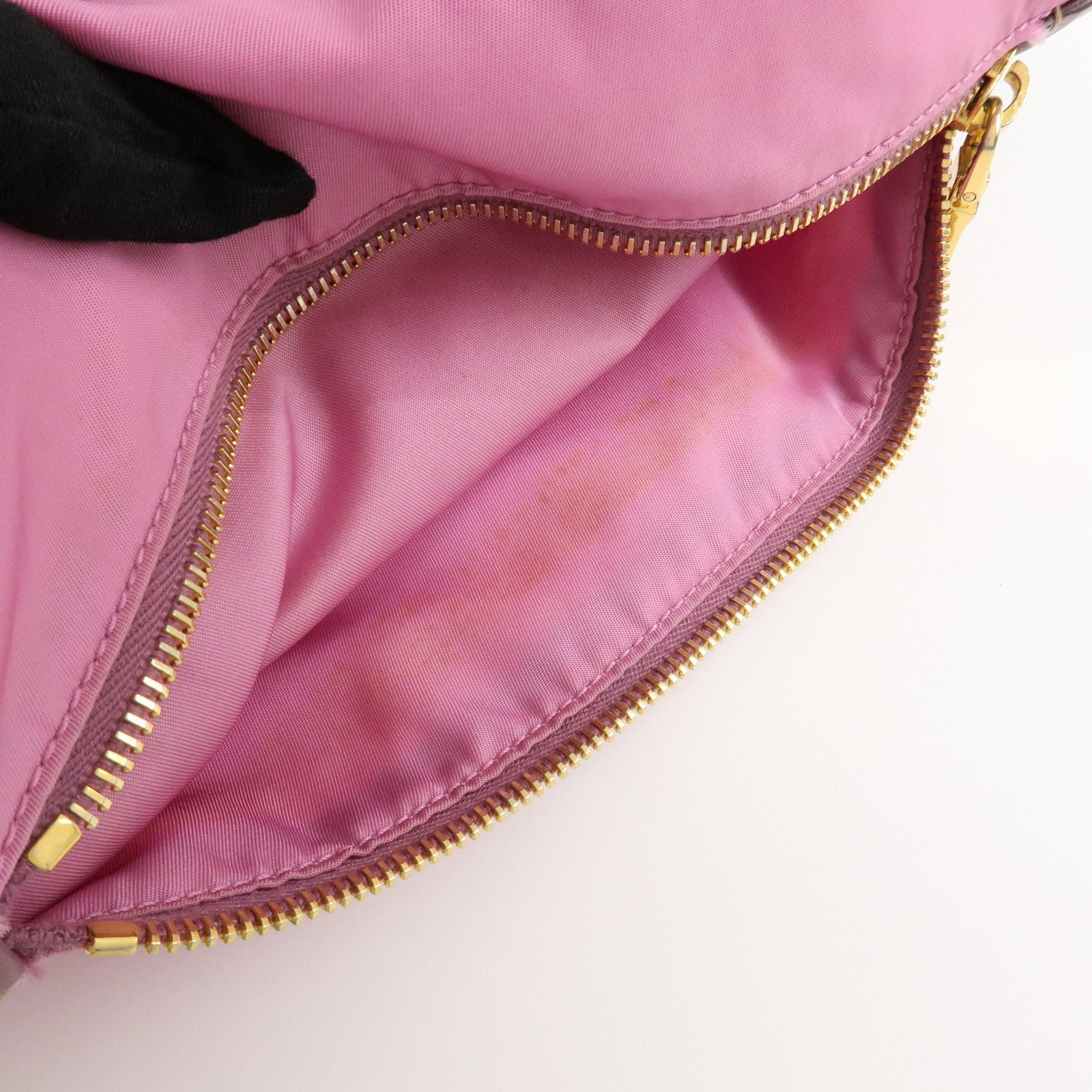 PRADA Nylon Saffiano Leather Shoulder Bag Crossbody Bag Purple