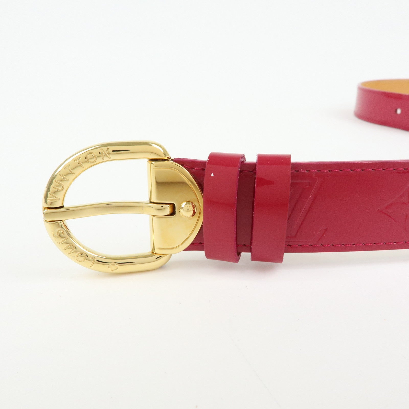 Louis Vuitton Monogram Vernis Leather Ceinture Belt Fuchsia M9798