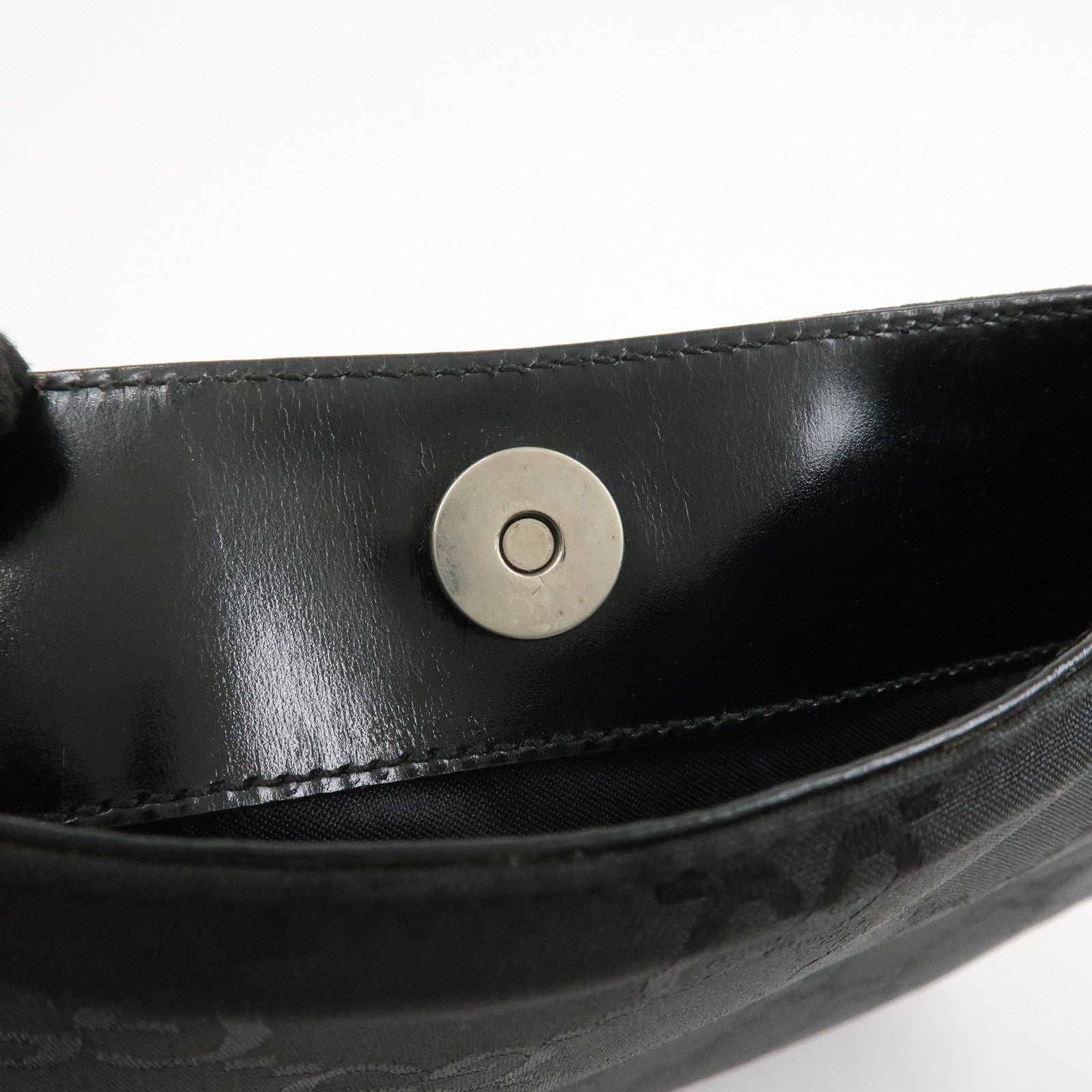 GUCCI GG Monogram Nylon Leather Shoulder Bag Black 001・3193