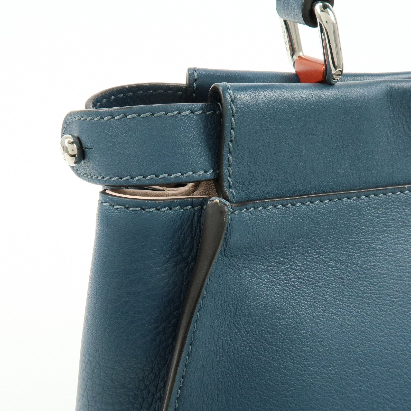 FENDI Peekaboo Calf Leather 2Way Bag Hand Bag Shoulder Bag 8BN290