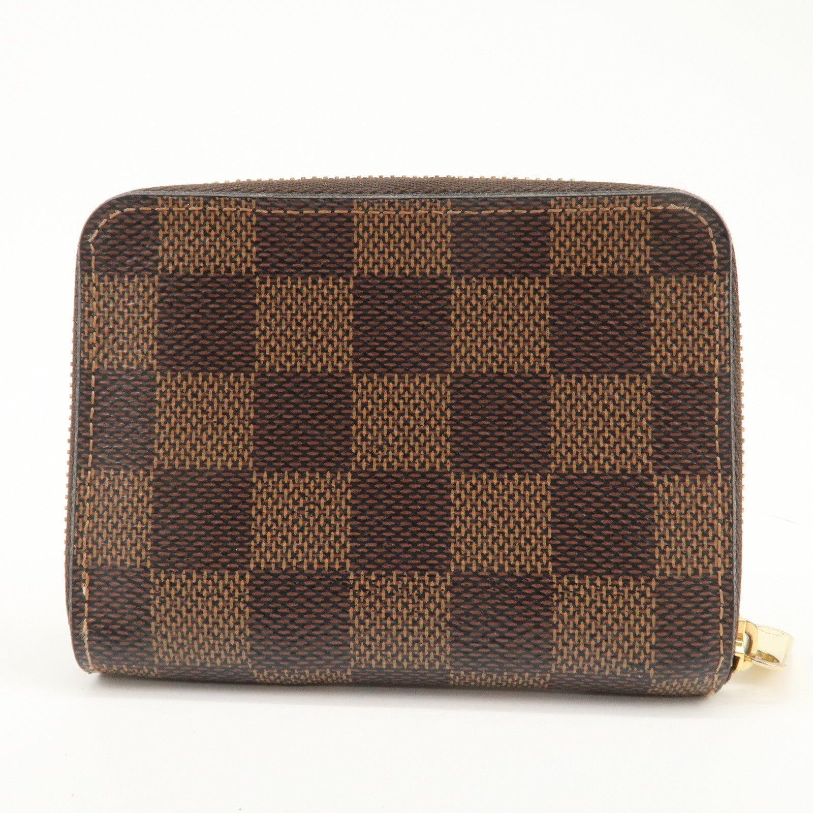 Louis Vuitton Damier Zippy Round Coin Purse Damier Ebene N60213