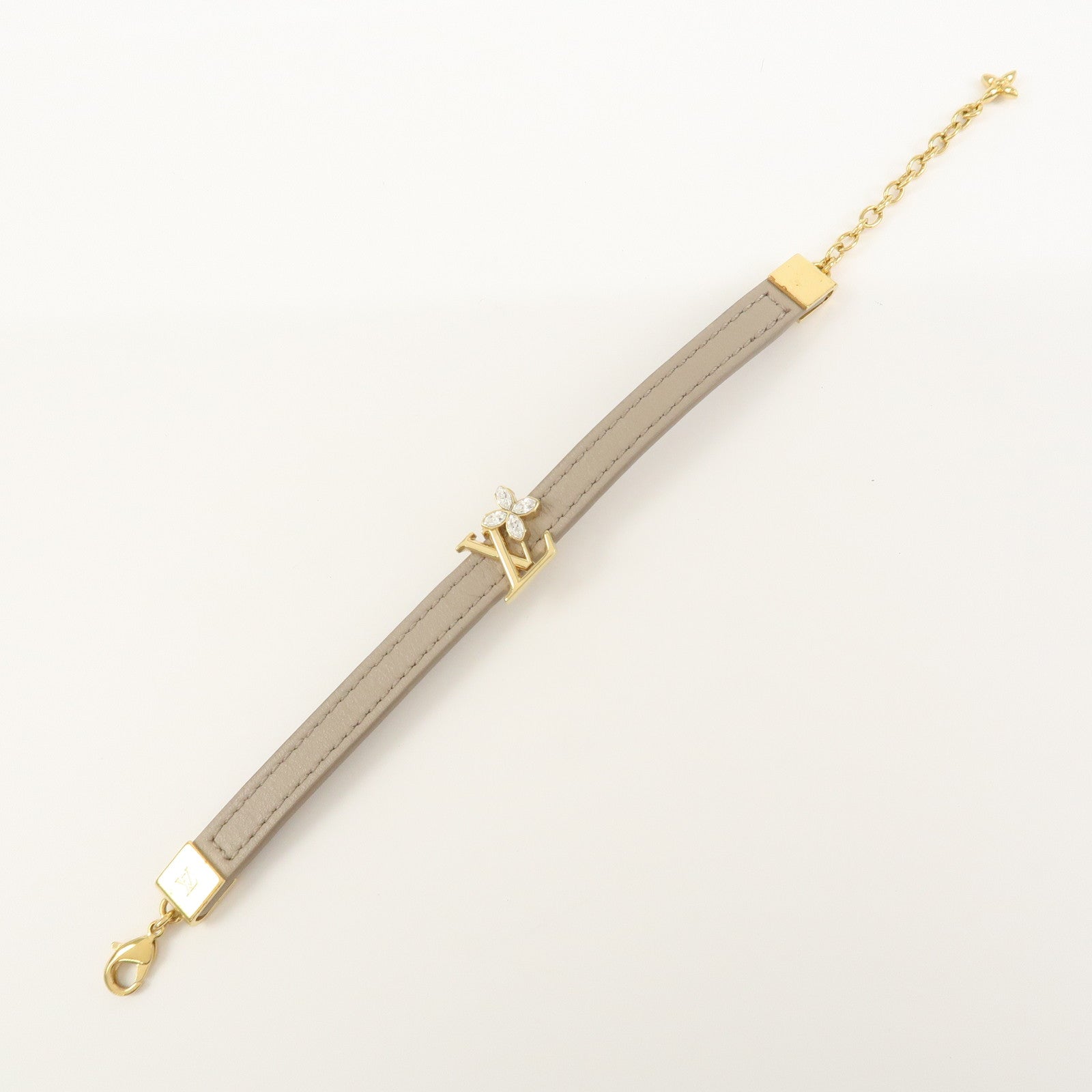 Louis Vuitton Leather Iconic Flower Bracelet Galet M8817