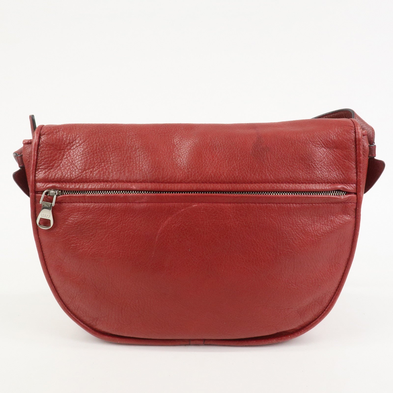 LOEWE Heritage Leather Shoulder Bag Crossbody Bag Red