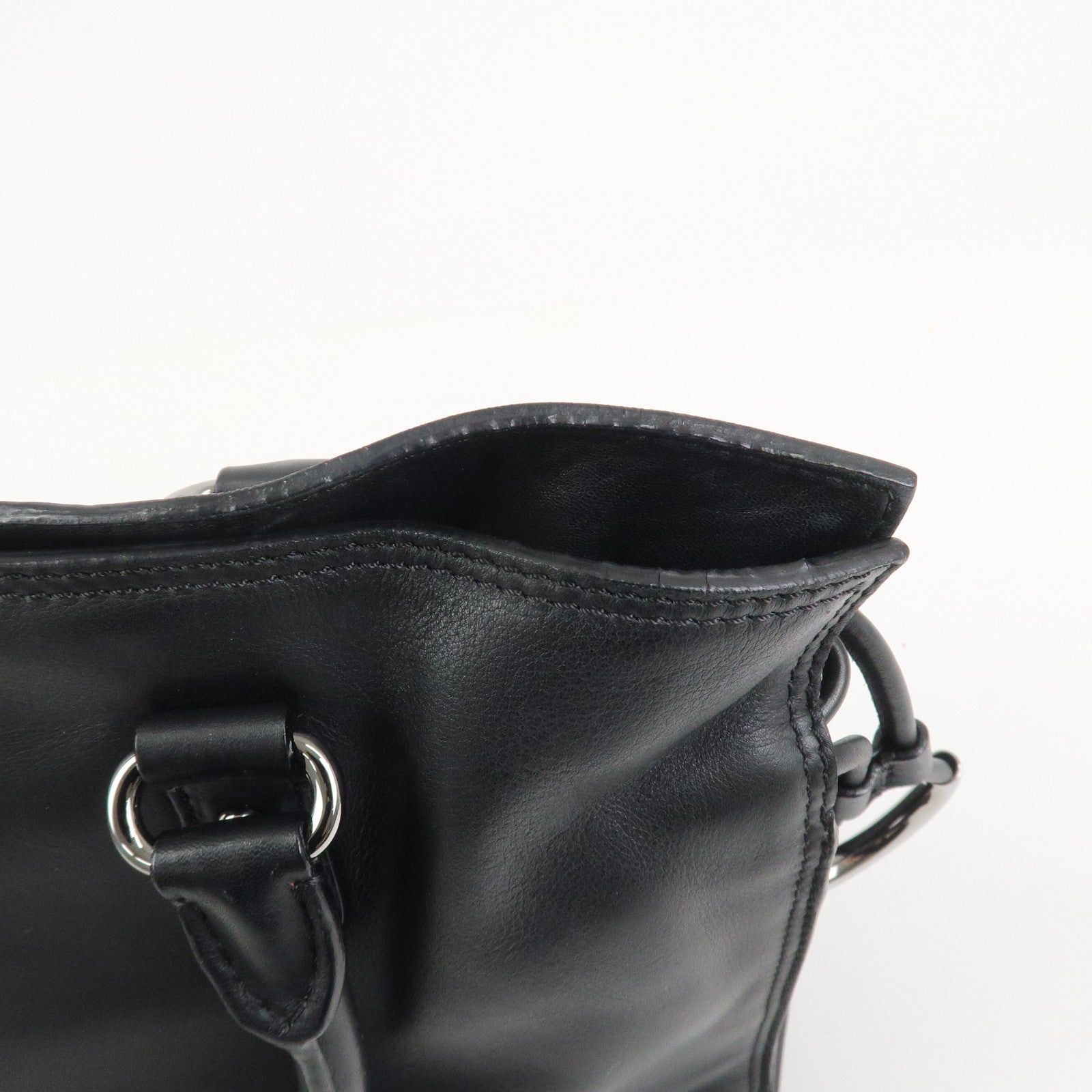 LOEWE Anagram Calf Leather Hand Bag Black
