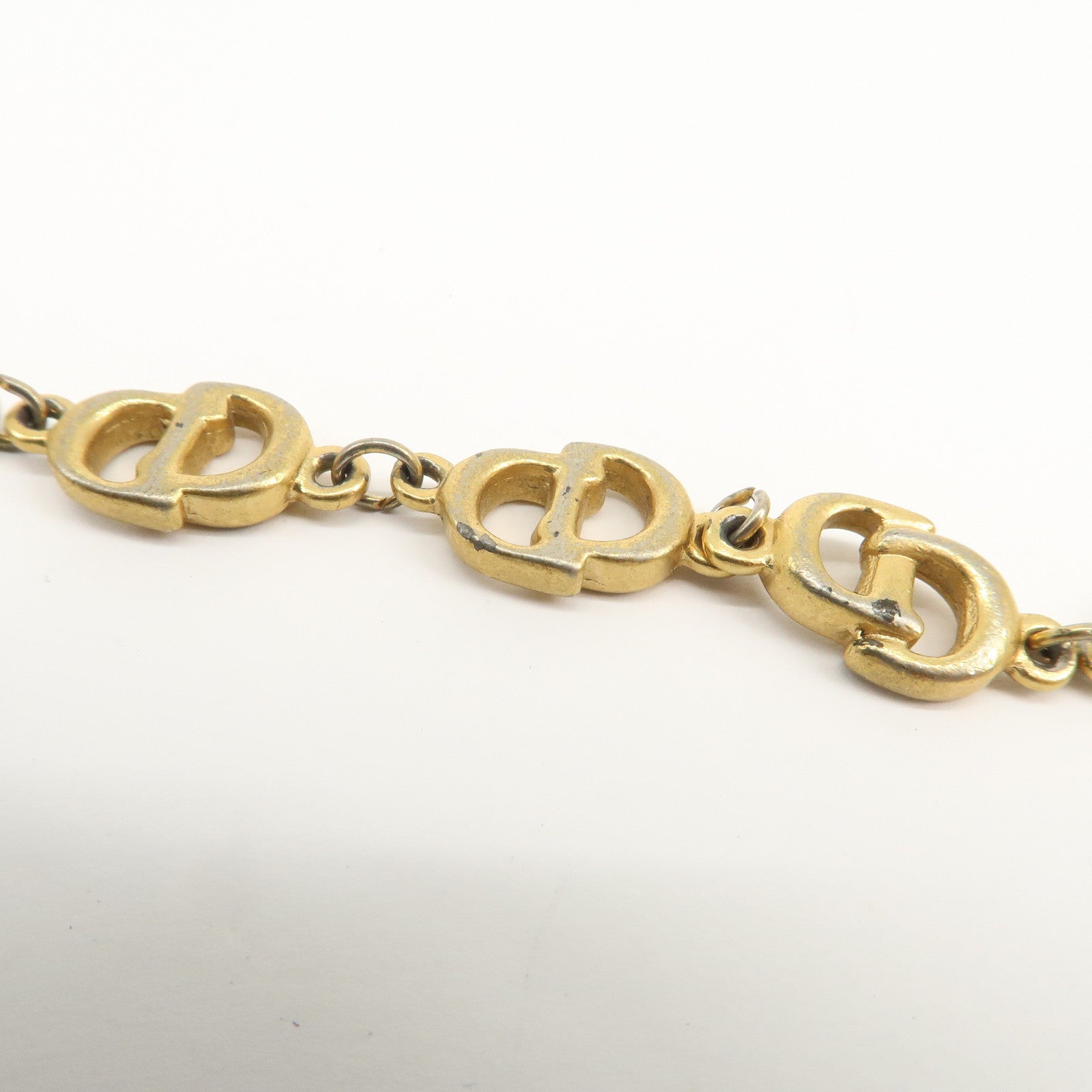 Christian Dior CD Logo Metal Bracelet Gold