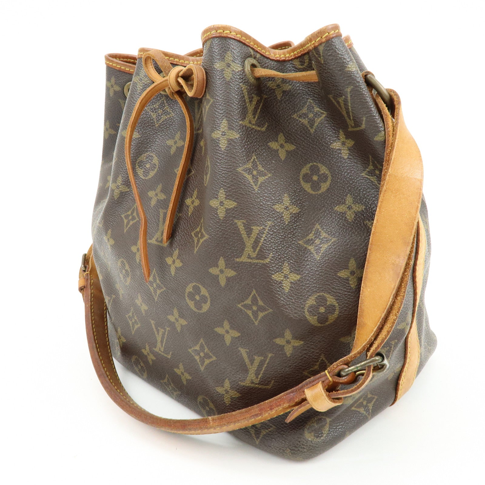 Louis Vuitton Monogram Petit Noe Shoulder Bag Brown M42226