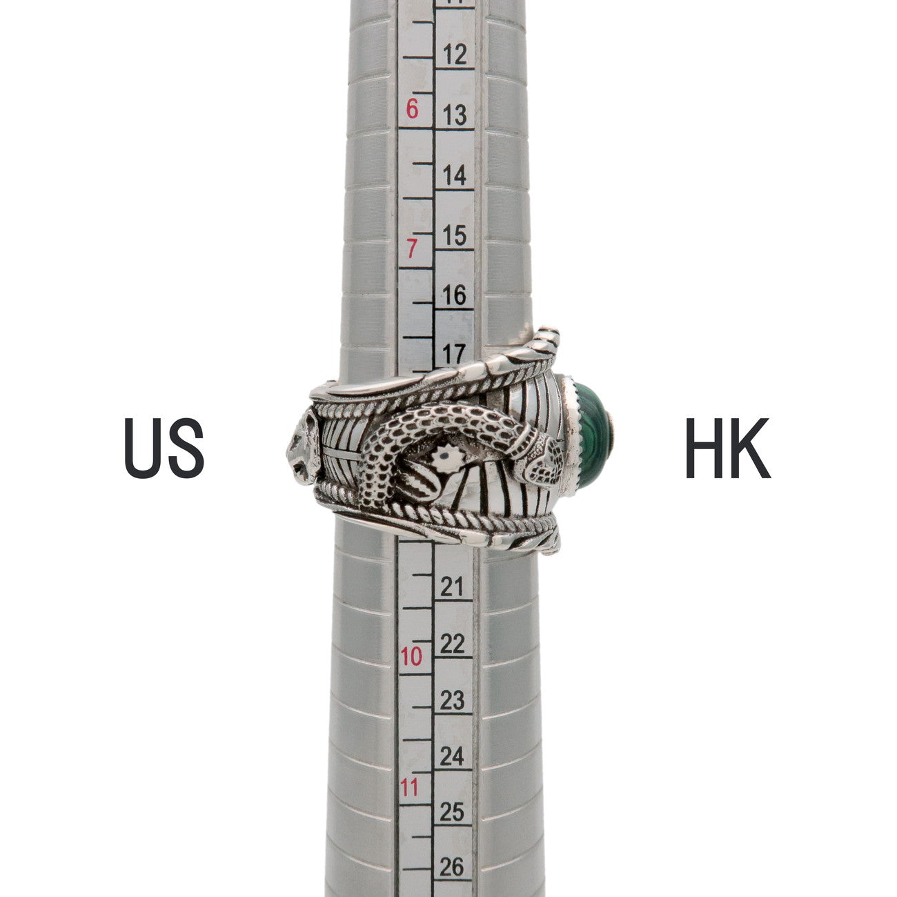 GUCCI Interlocking G Garden Snake Tiger Head Ring SV925 #18 499007