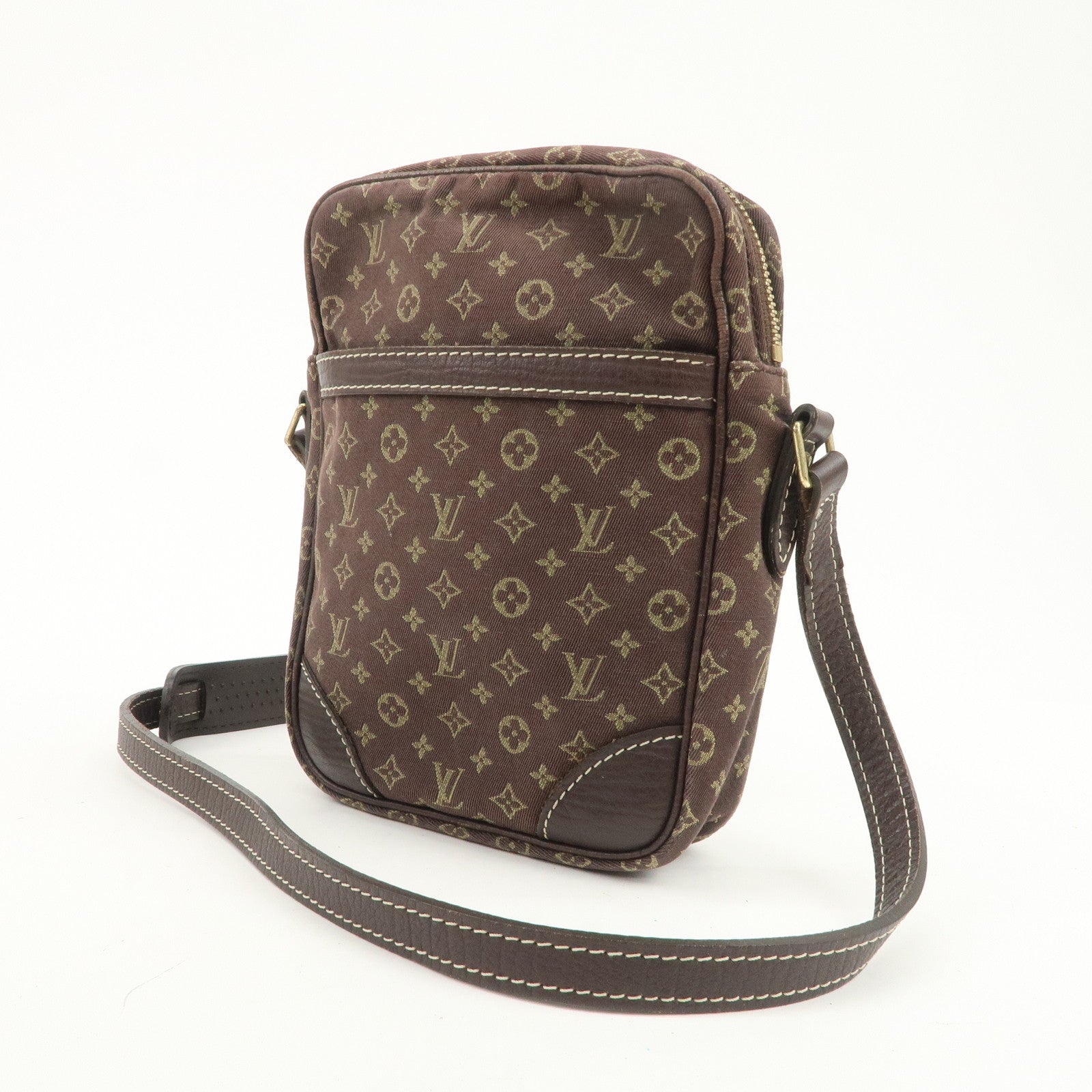 Louis Vuitton Monogram Mini Lin Danube Shoulder Bag Brown M95228