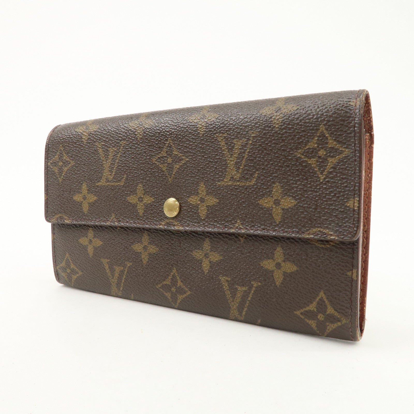 Louis Vuitton Monogram Set of 2 Long Wallet M61725 M93744 Used