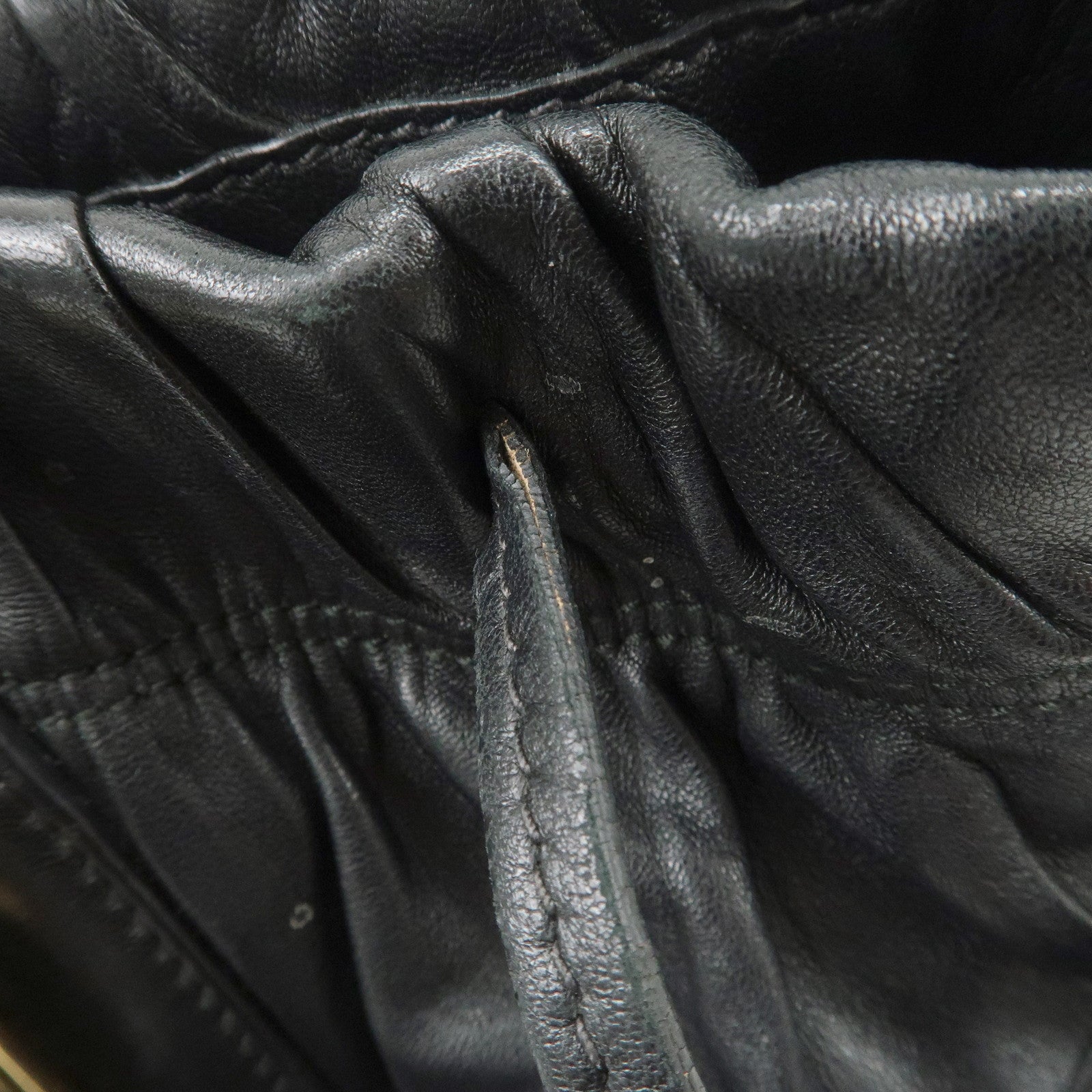PRADA Leather 2WAY Bag Hand Bag Shoulder Bag Black BN1788