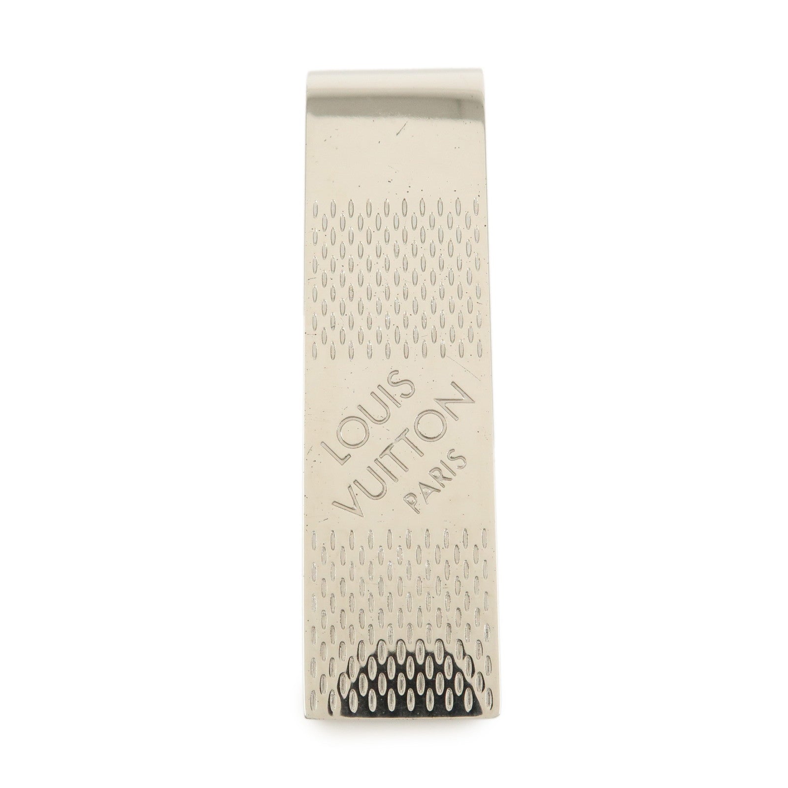 Louis Vuitton Damier Metal Bill Clip Money Clip Silver M67919