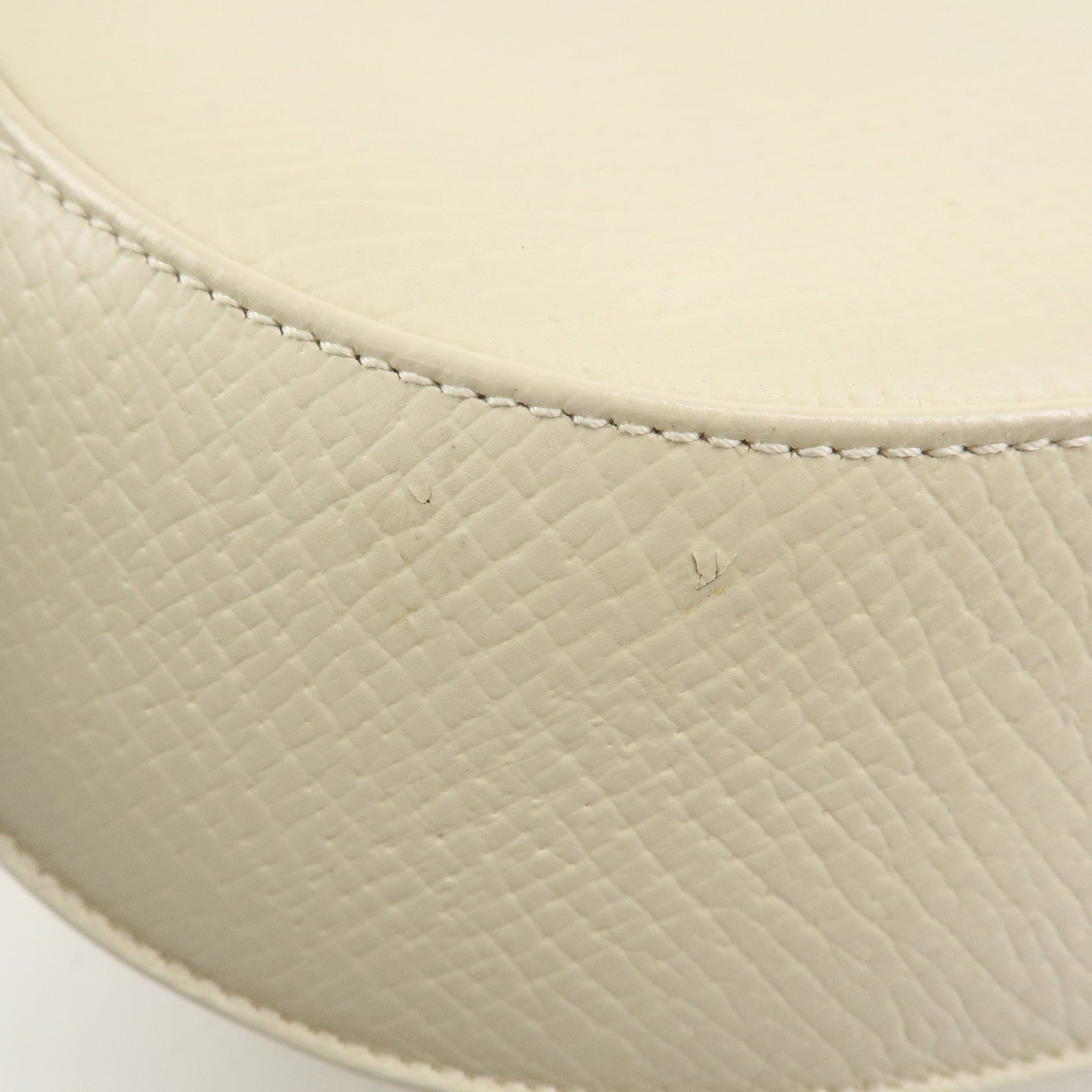 LOEWE Leather Shoulder Bag Hand Bag Ivory