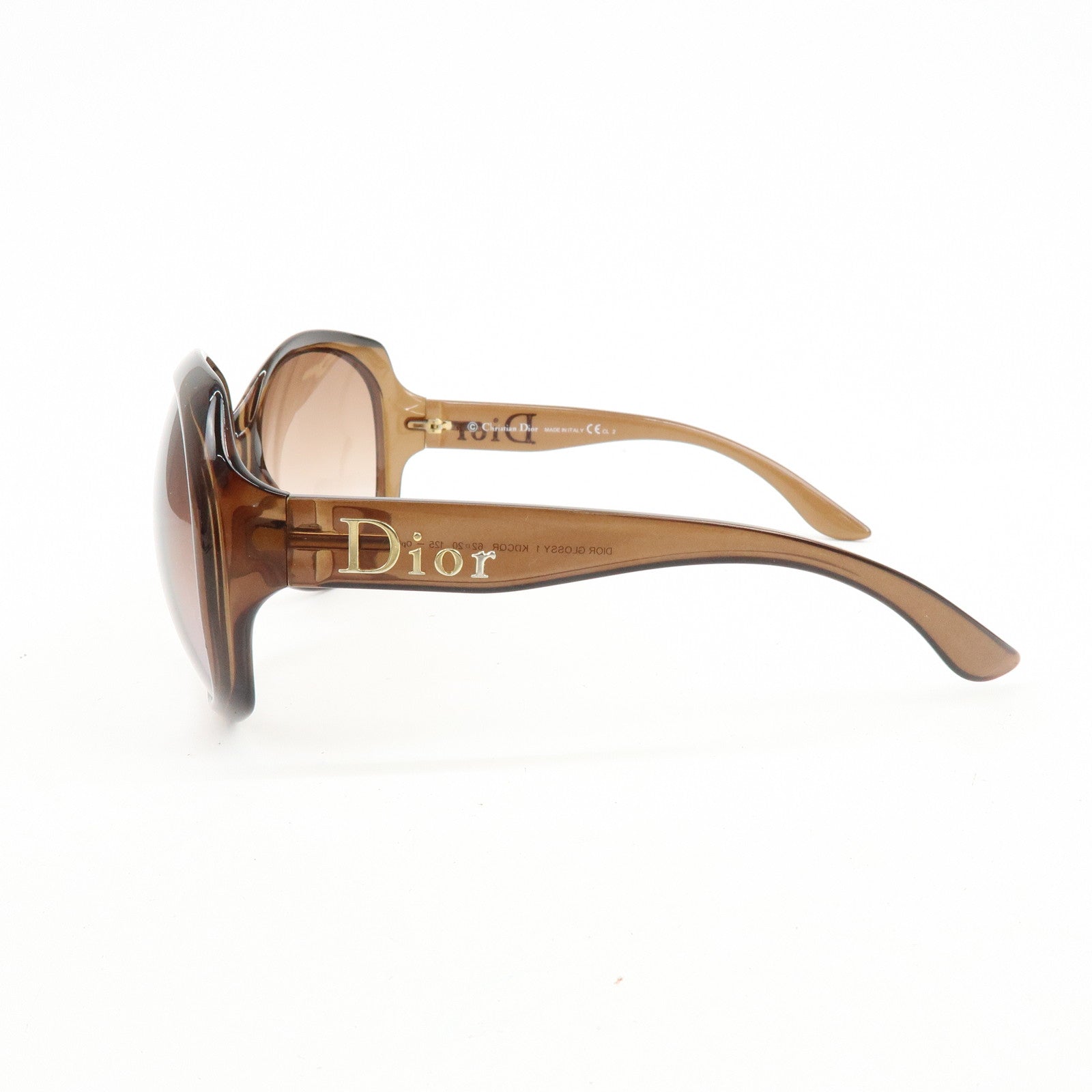 Christian Dior Glossy1 Plastic Sunglasses 62□20 120 Brown