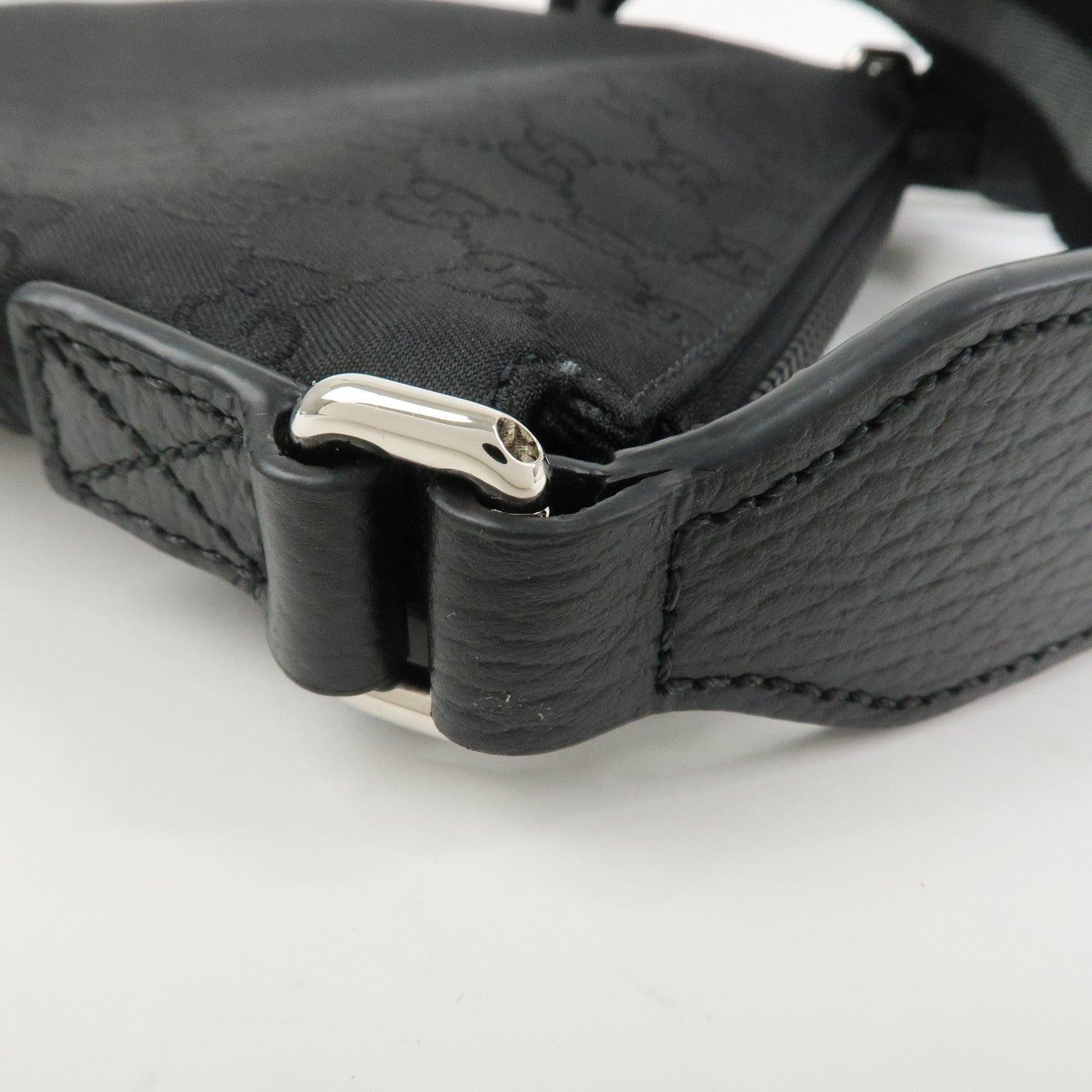 GUCCI Sherry GG Nylon Leather Shoulder Bag Crossbody Bag 449183