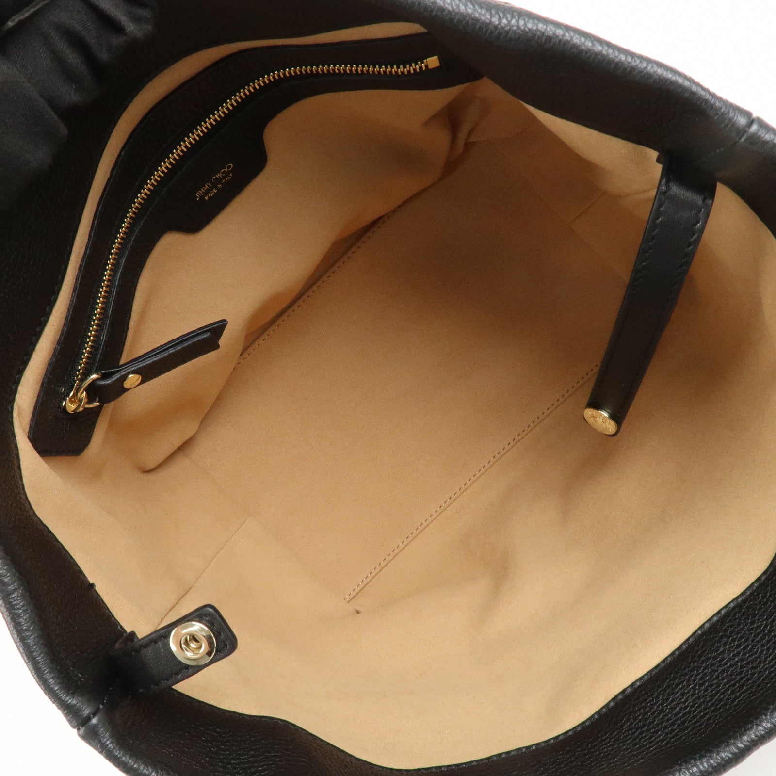 JIMMY CHOO Star Emboss SOFIASEMG Calf Leather Tote Bag Black