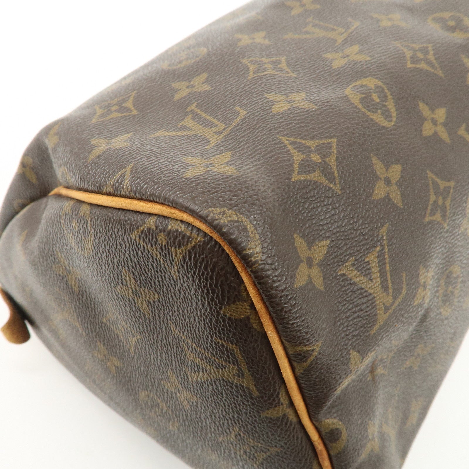 Louis Vuitton Monogram Speedy 30 Hand Bag Boston Bag Brown M41526 Used