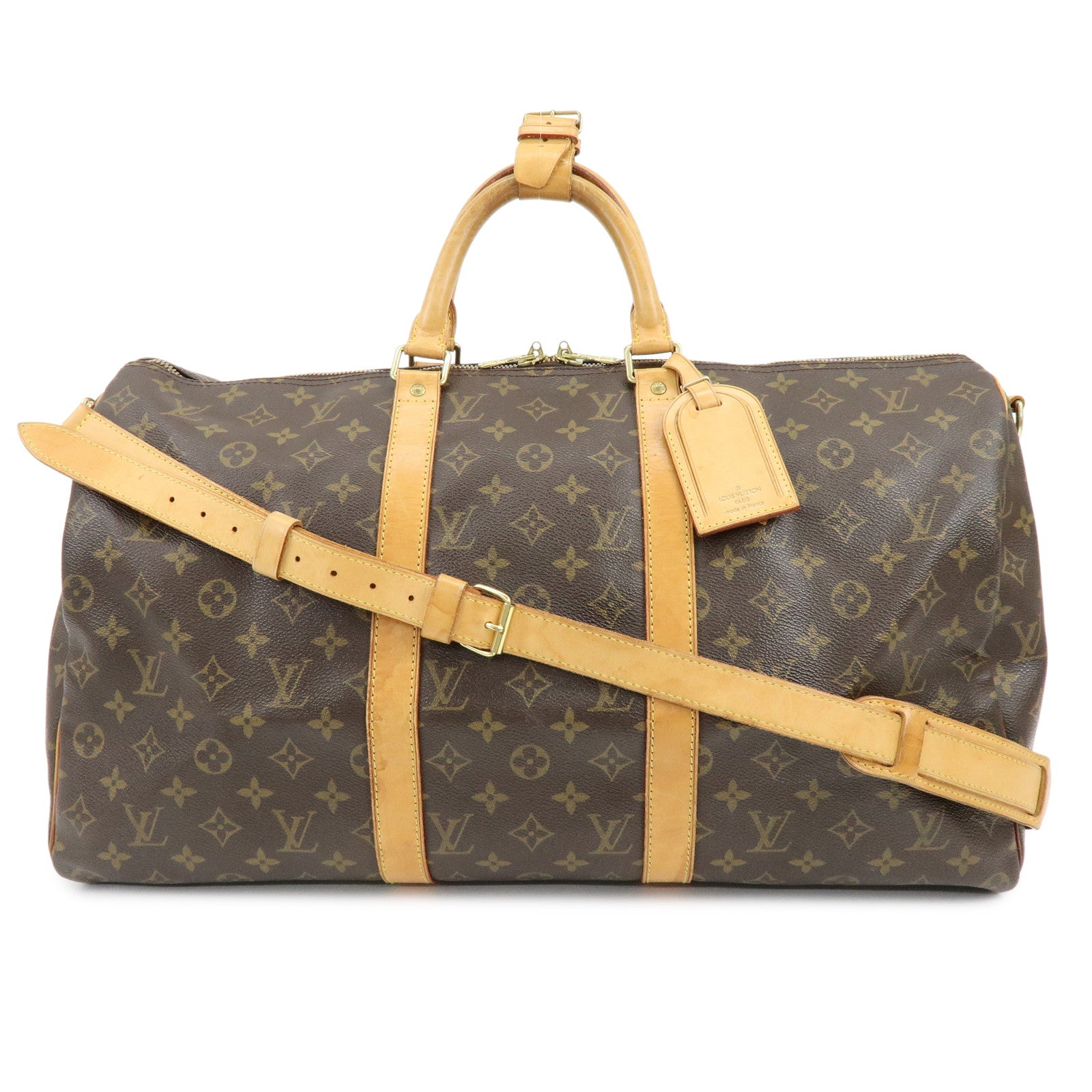 Louis Vuitton Monogram Keep All Bandouliere 50 Boston Bag M41416