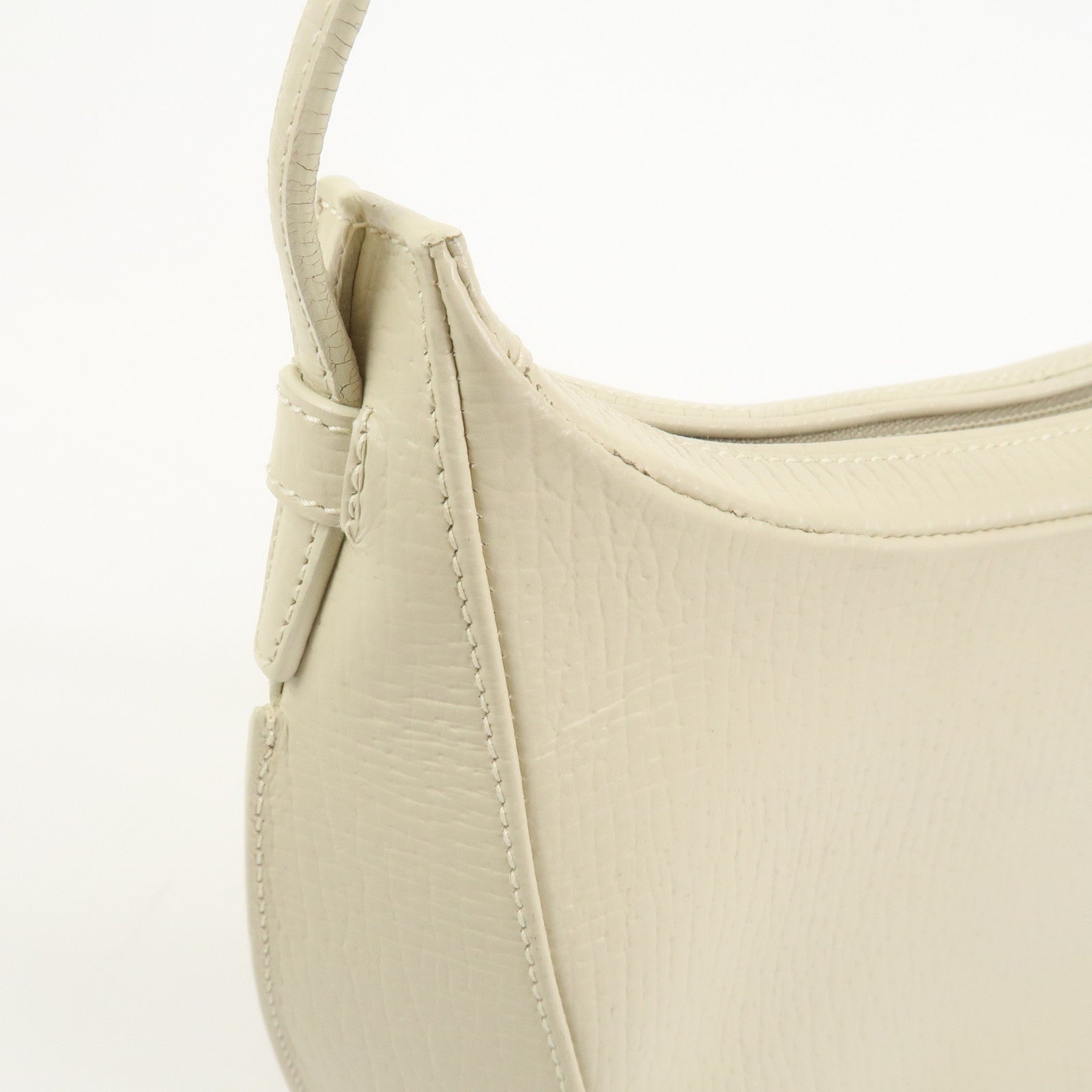 LOEWE Leather Shoulder Bag Hand Bag Ivory