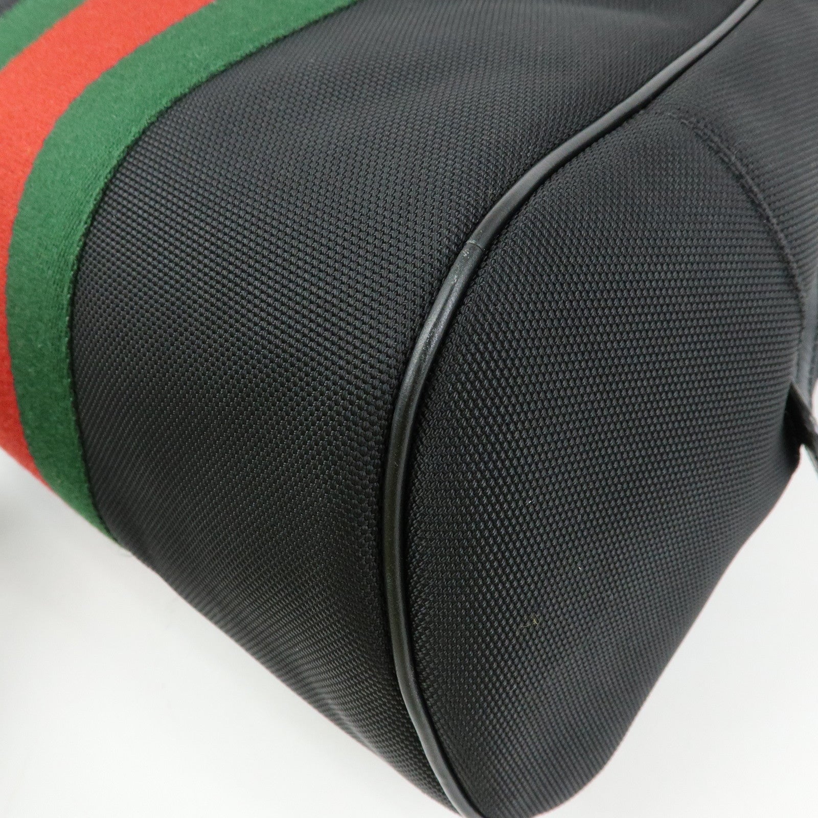 GUCCI Sherry Canvas Leather Backpack Rucksack Black 630917