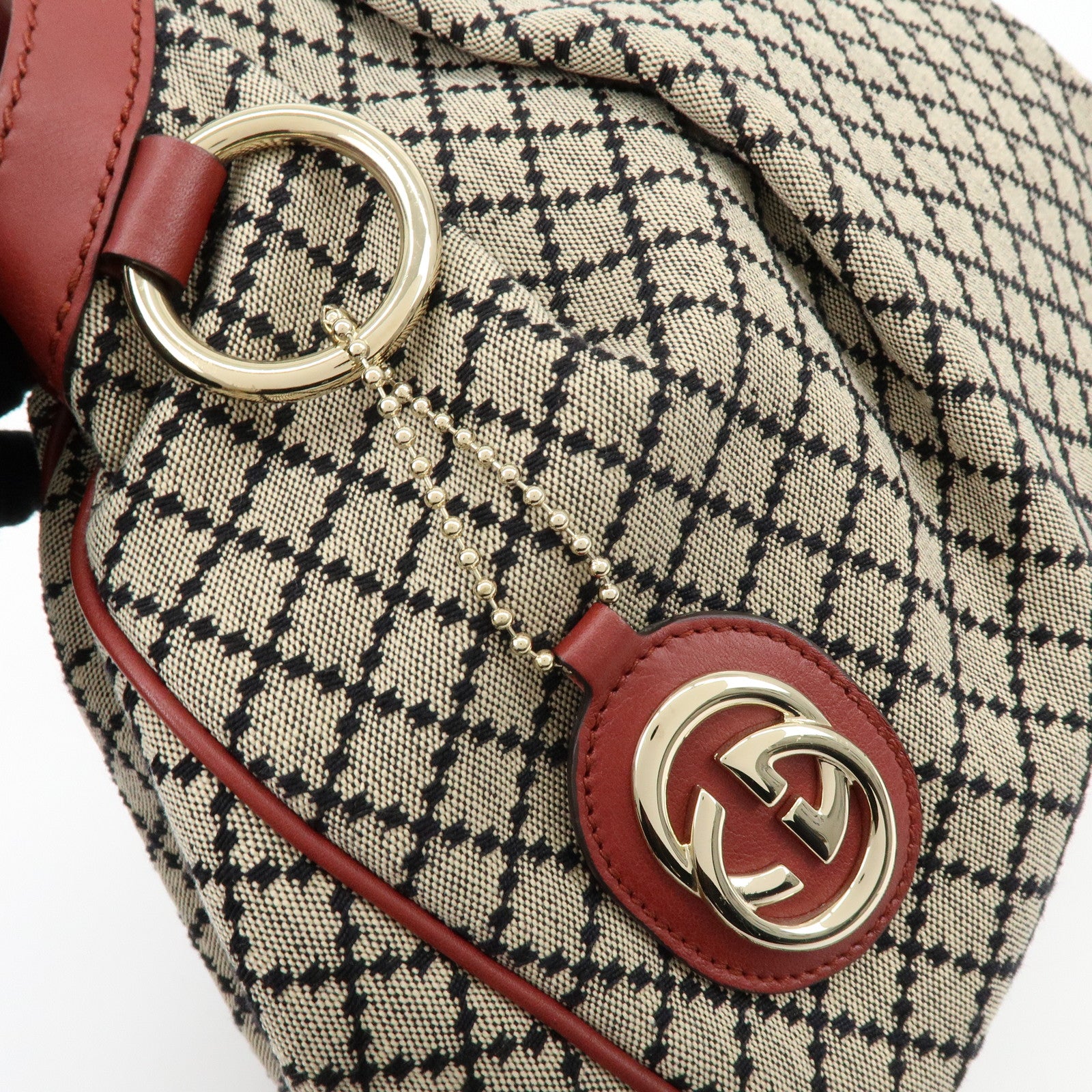 GUCCI Diamante Sukey Interlocking G Tote Bag Hand Bag 211944