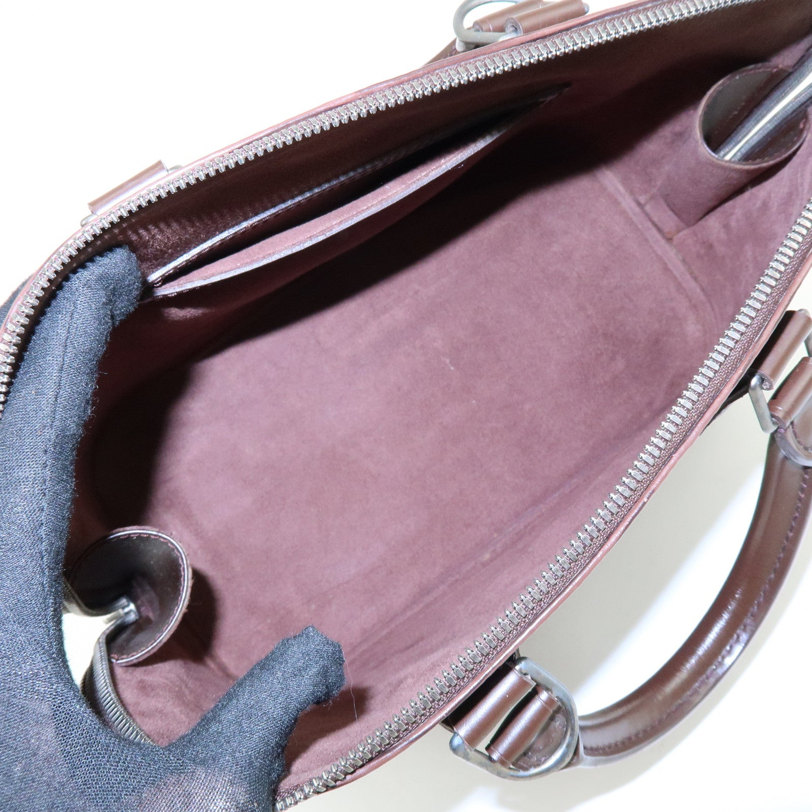 Louis Vuitton Epi Leather Alma Hand Bag Mocha Brown M5214D