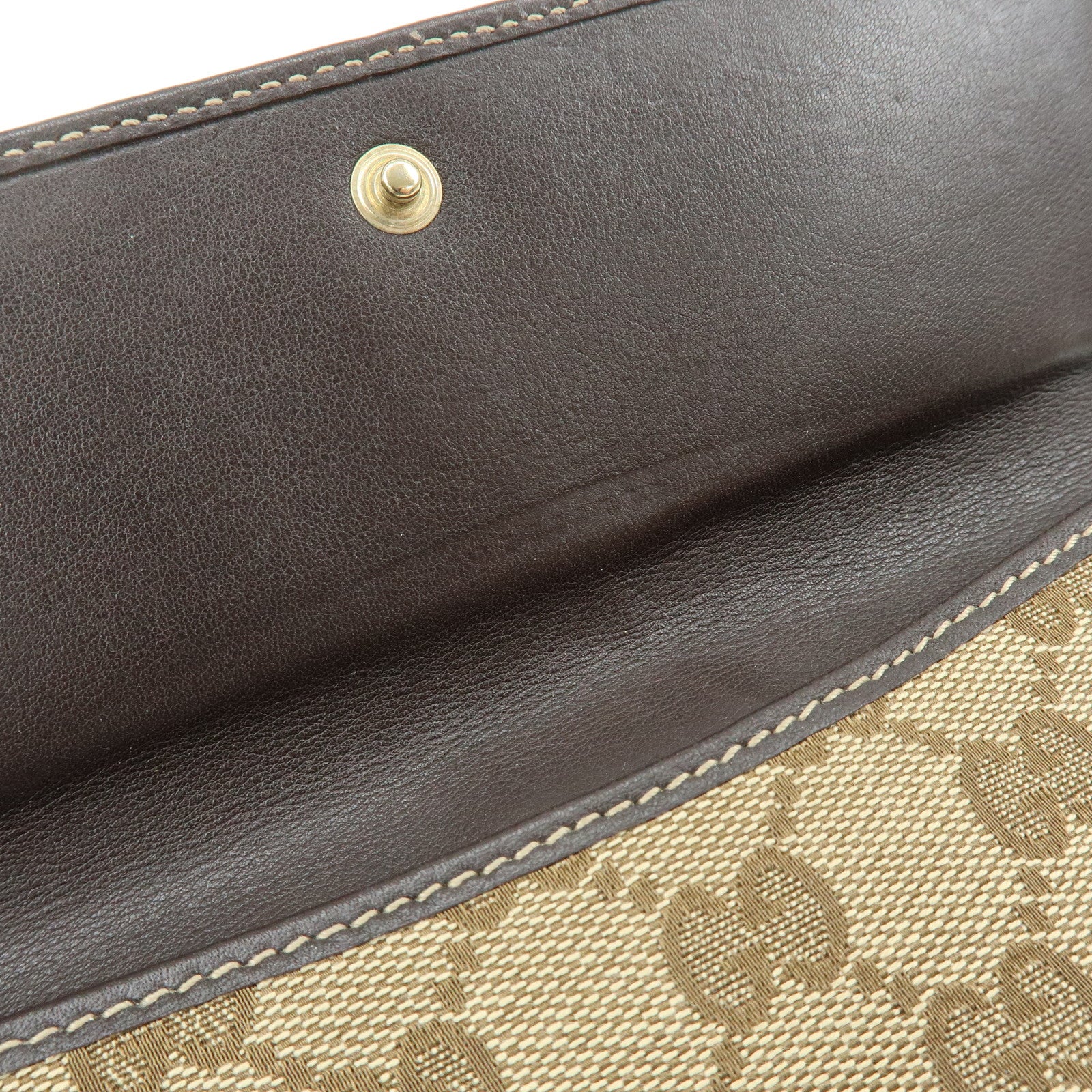 GUCCI Lovely Heart GG Canvas Leather Long Wallet Brown 245723