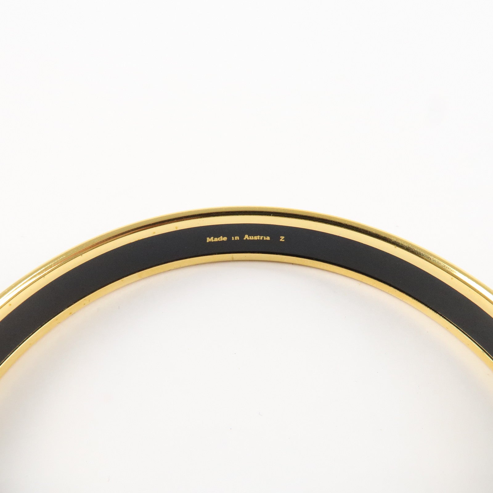 HERMES Email PM Bangle Bracelet Cloisonne Enamel Z Stamped Multicolor Used