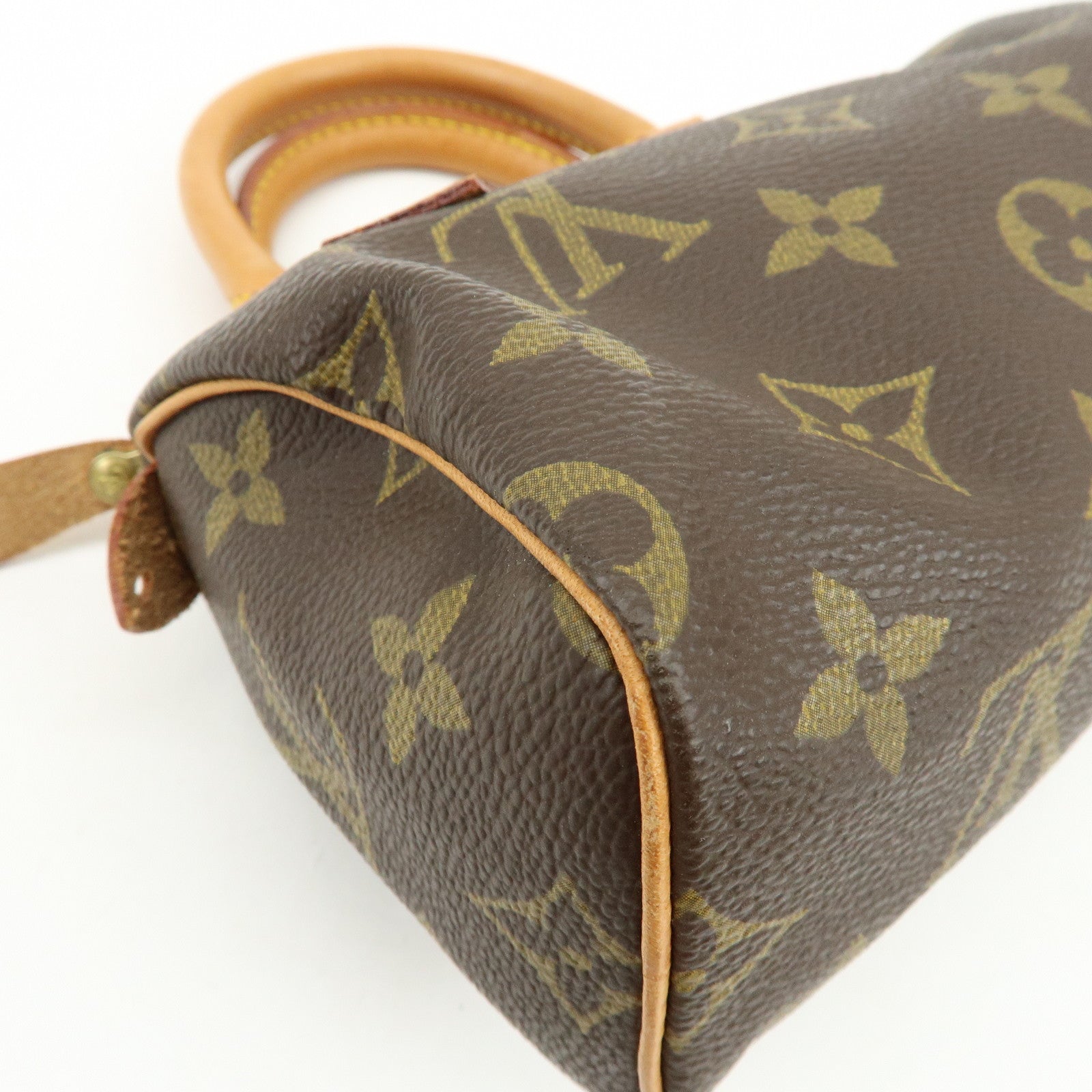 Louis Vuitton Monogram Mini Speedy Hand Bag Brown M41534