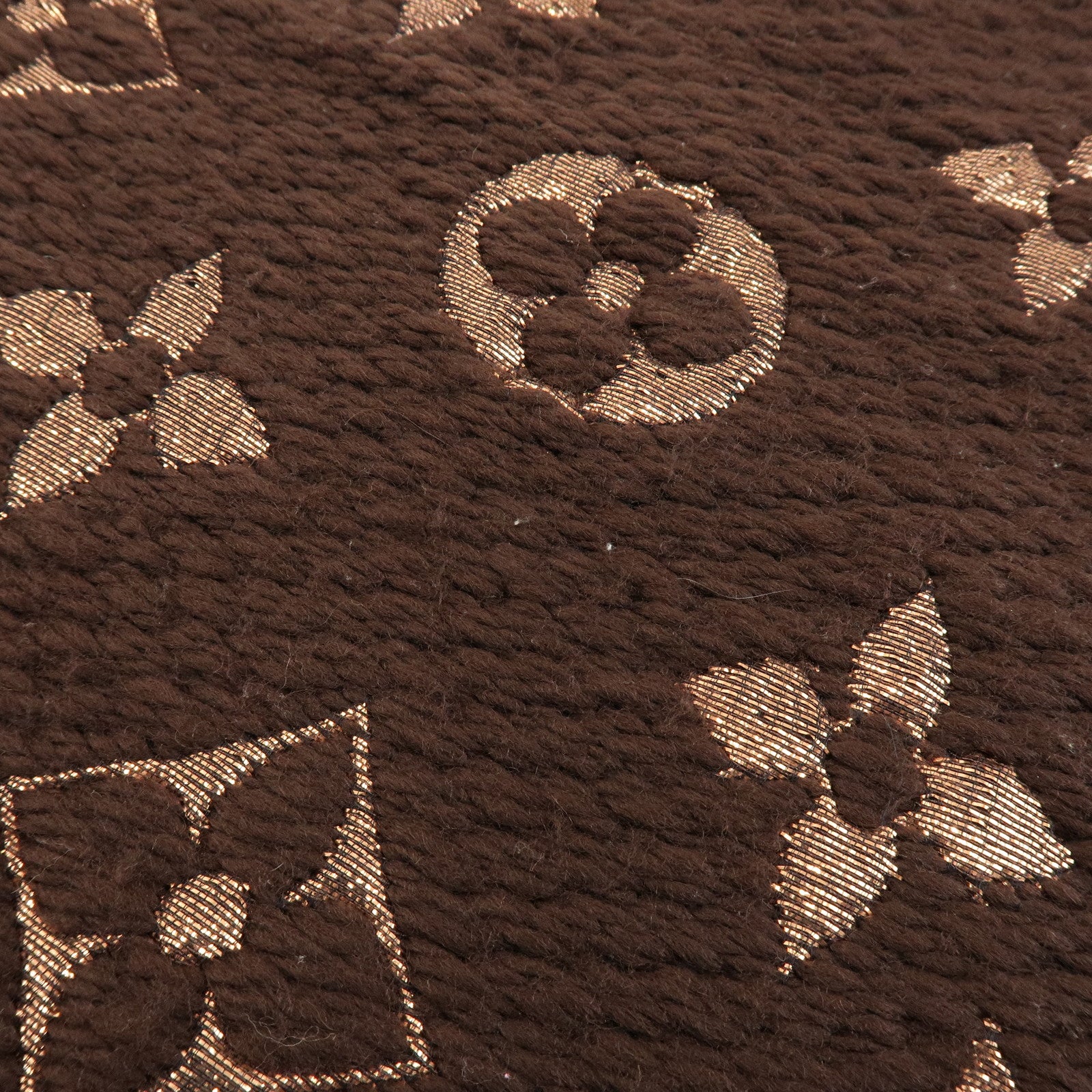 Louis Vuitton Echarpe Logomania Shine Wool Silk Scarf Brown M71383