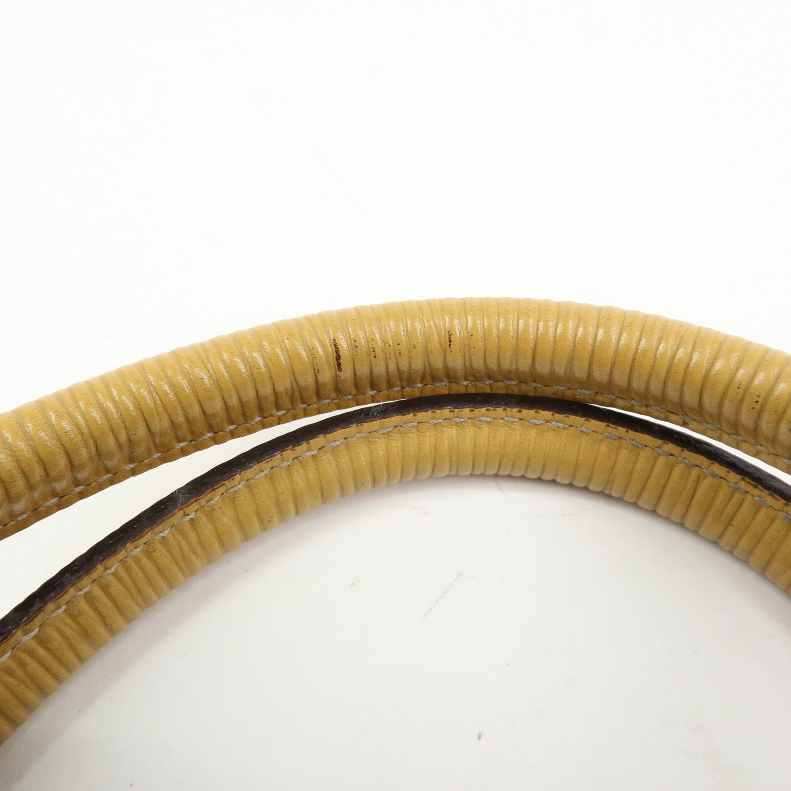 FENDI Pequin Canvas Leather 2Way Bag Hand Bag Shoulder Bag Brown