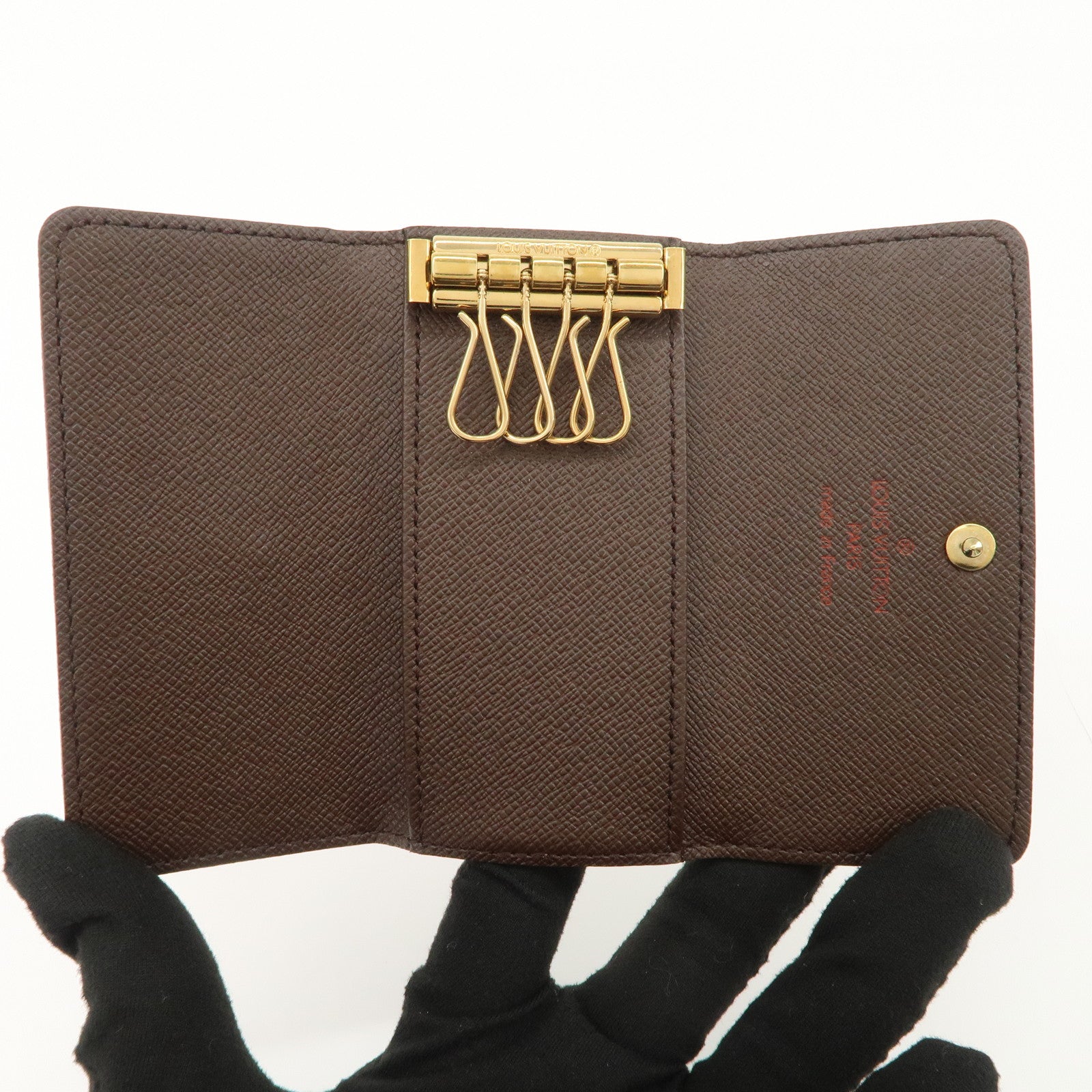 Louis Vuitton Damier Multicles 4 Key Case Damier Ebene Brown N62631