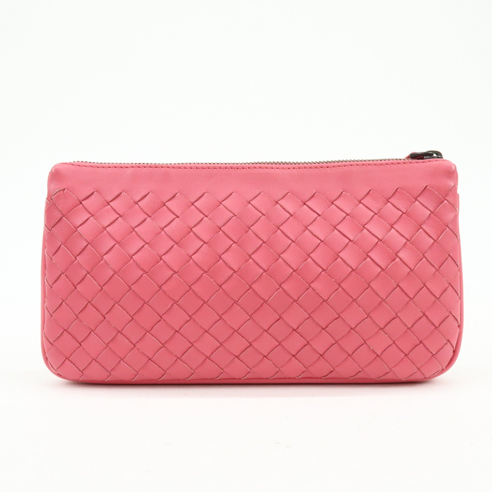 BOTTEGA VENETA Intrecciato Leather Pouch Cosmetic Pouch Pink 233810