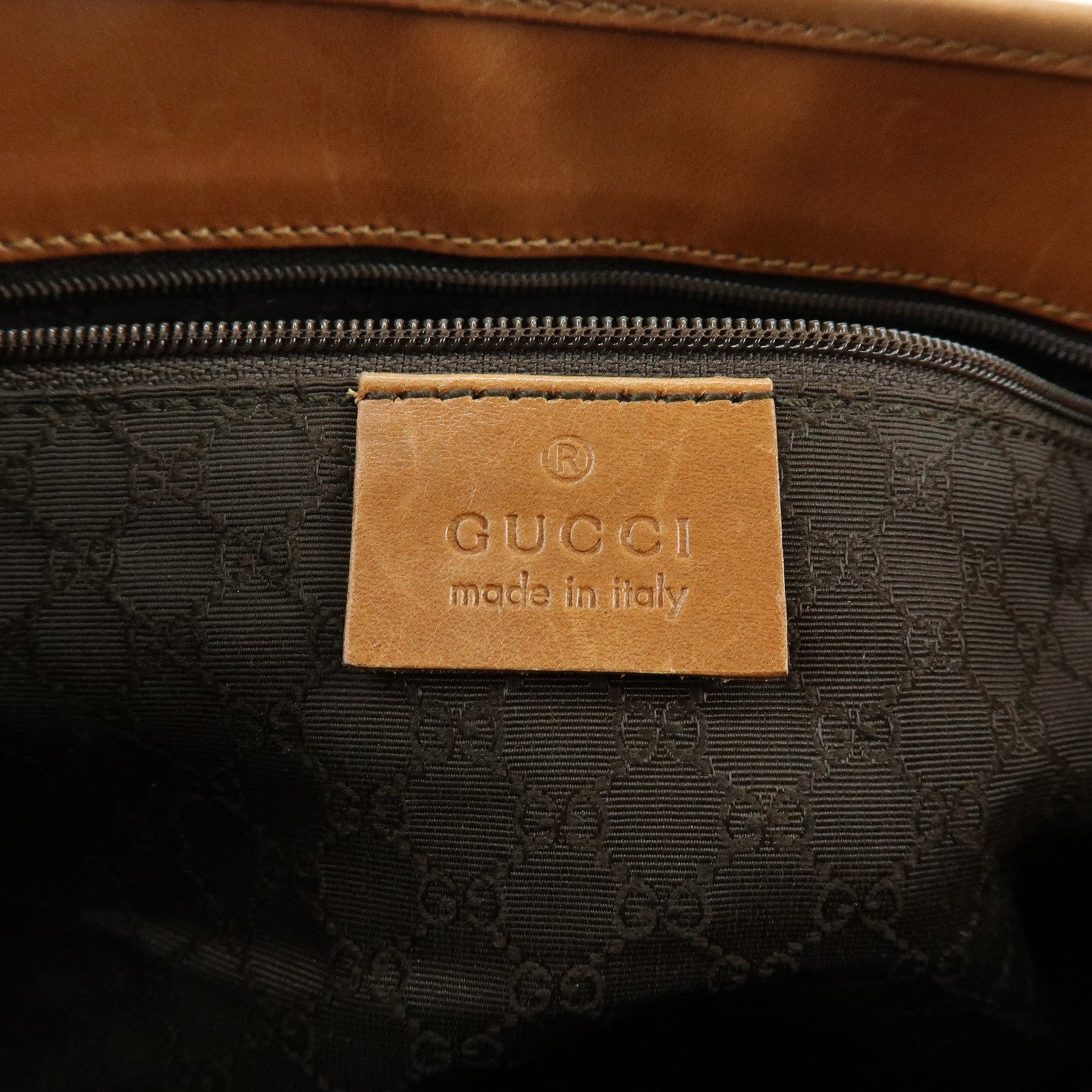 GUCCI Kandinsky Leather Shoulder Bag Hand Bag Brown 001.4057