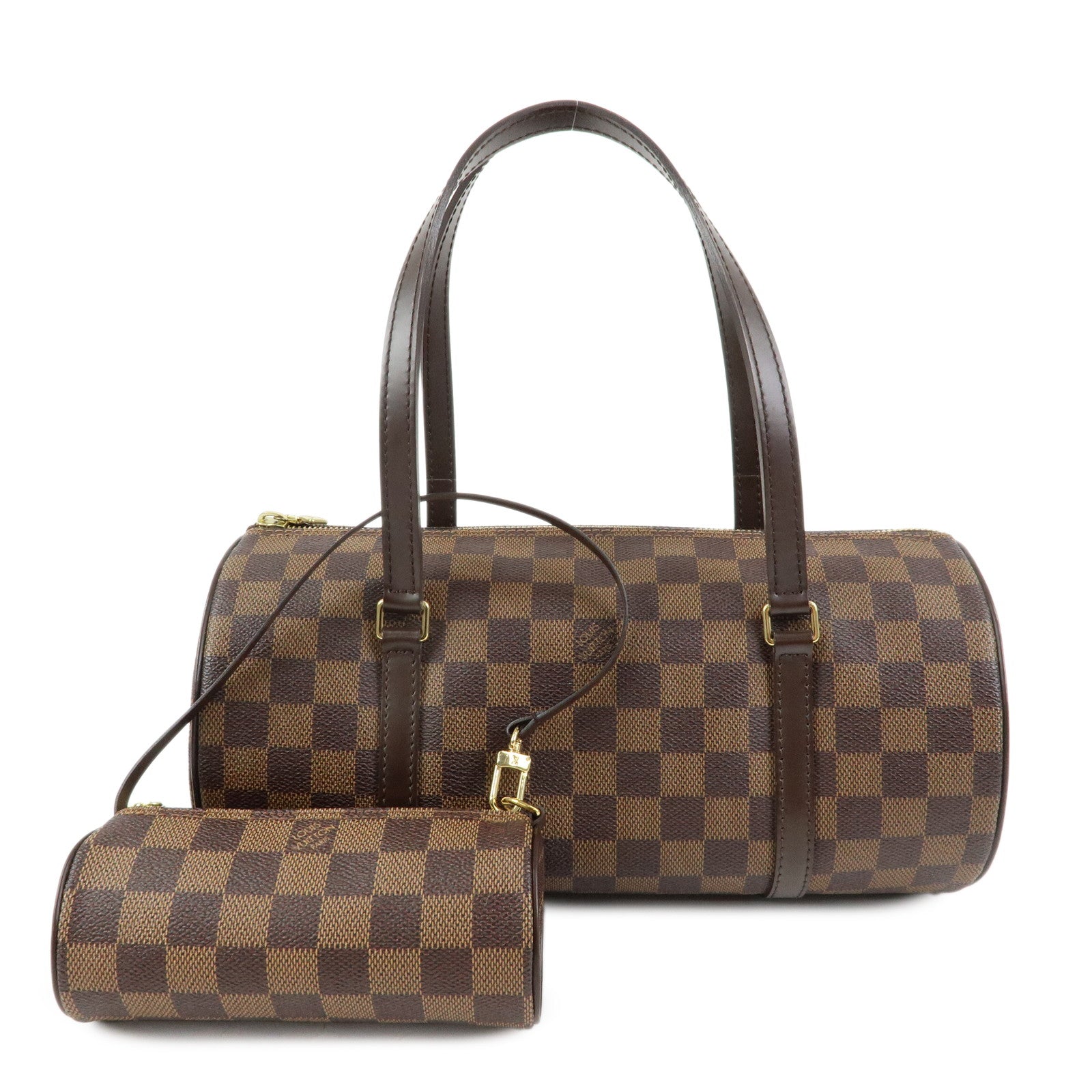 Louis Vuitton Damier Ebene Papillon 30 Hand Bag Brown N51303