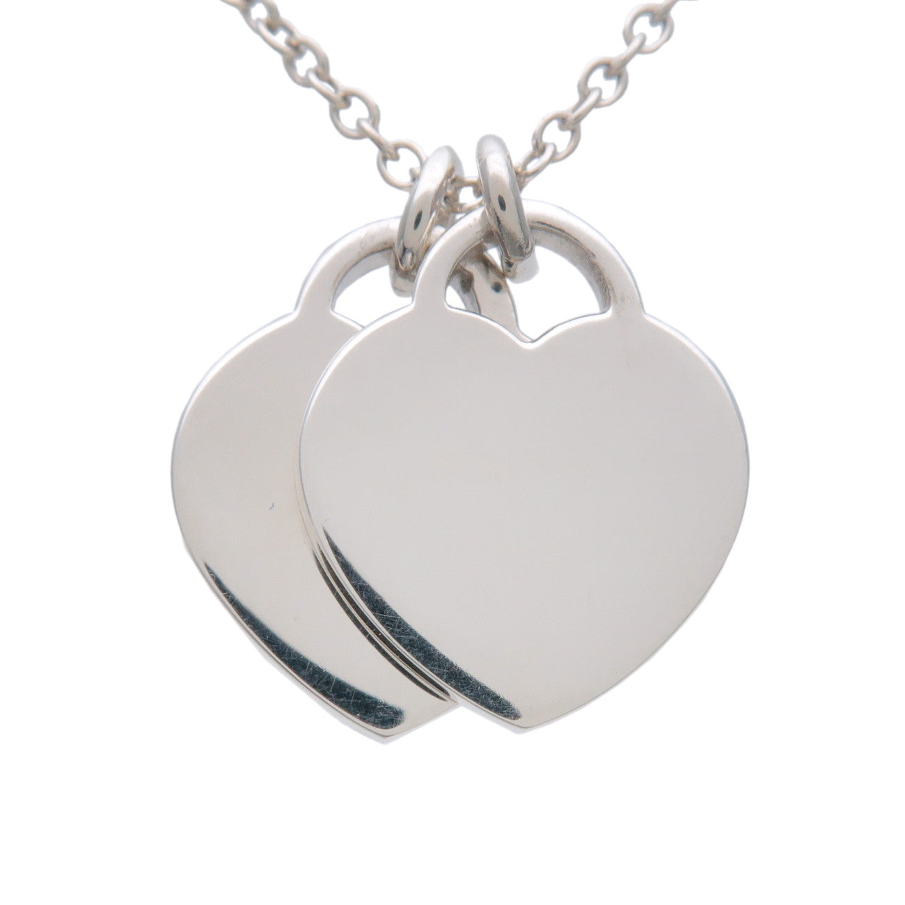 Tiffany & Co Return to Tiffany Mini Double Heart Tag Necklace SV925