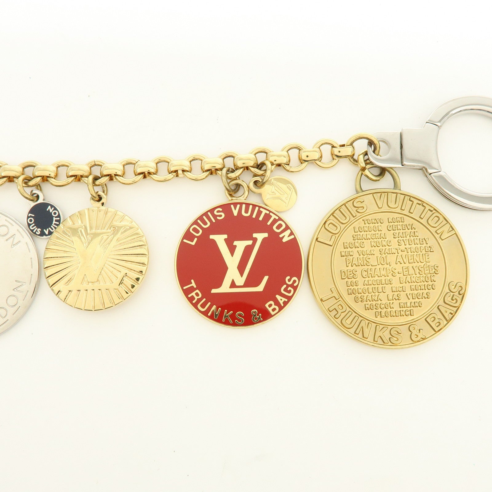 Louis Vuitton Porte Cles Chaine T&B Bag Charm Key Chain Gold M60071