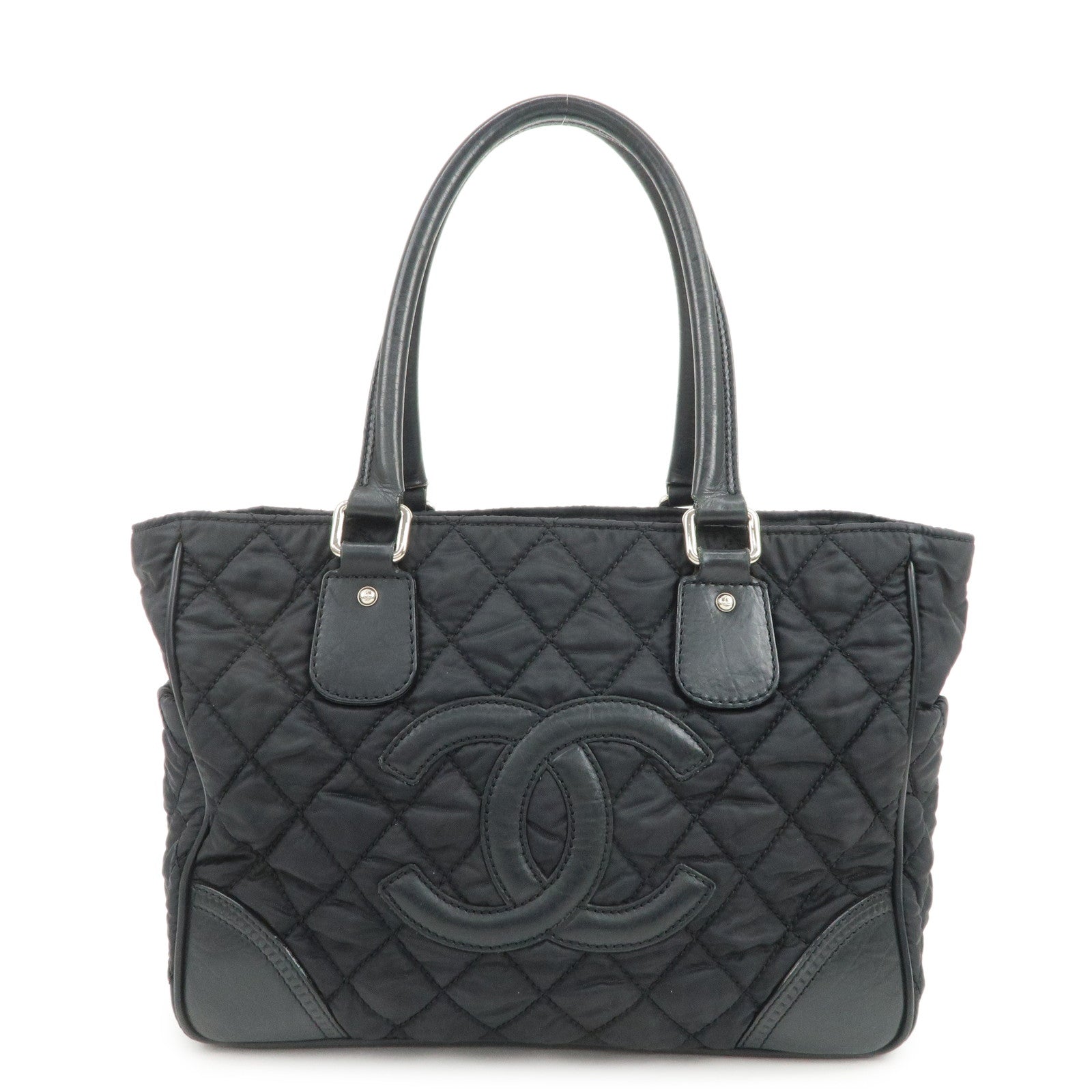 CHANEL Paris New York Nylon Leather Tote Bag Shoulder Bag A33100
